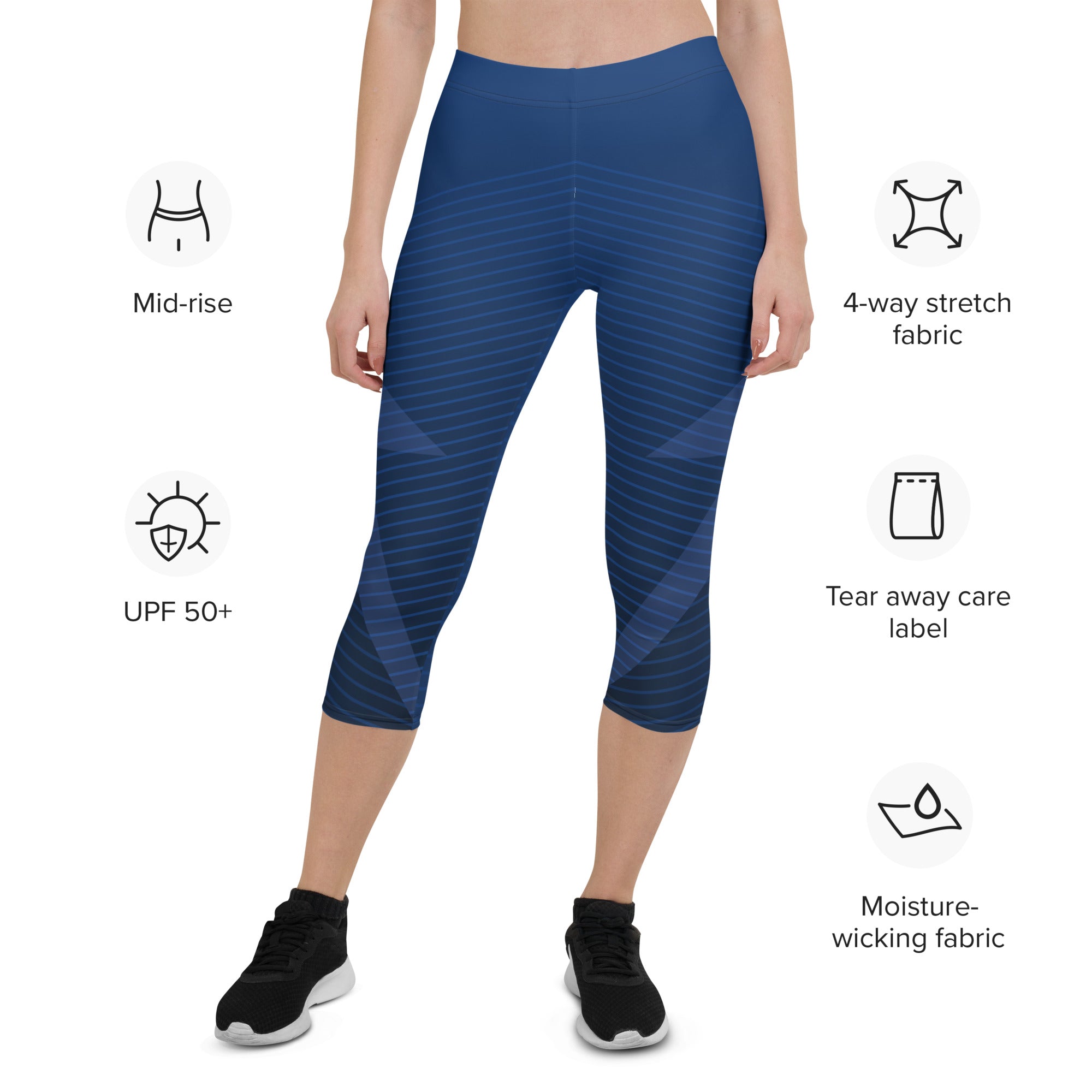 Marine Serenade Capri Leggings | Women's Leggings | POD Sarto