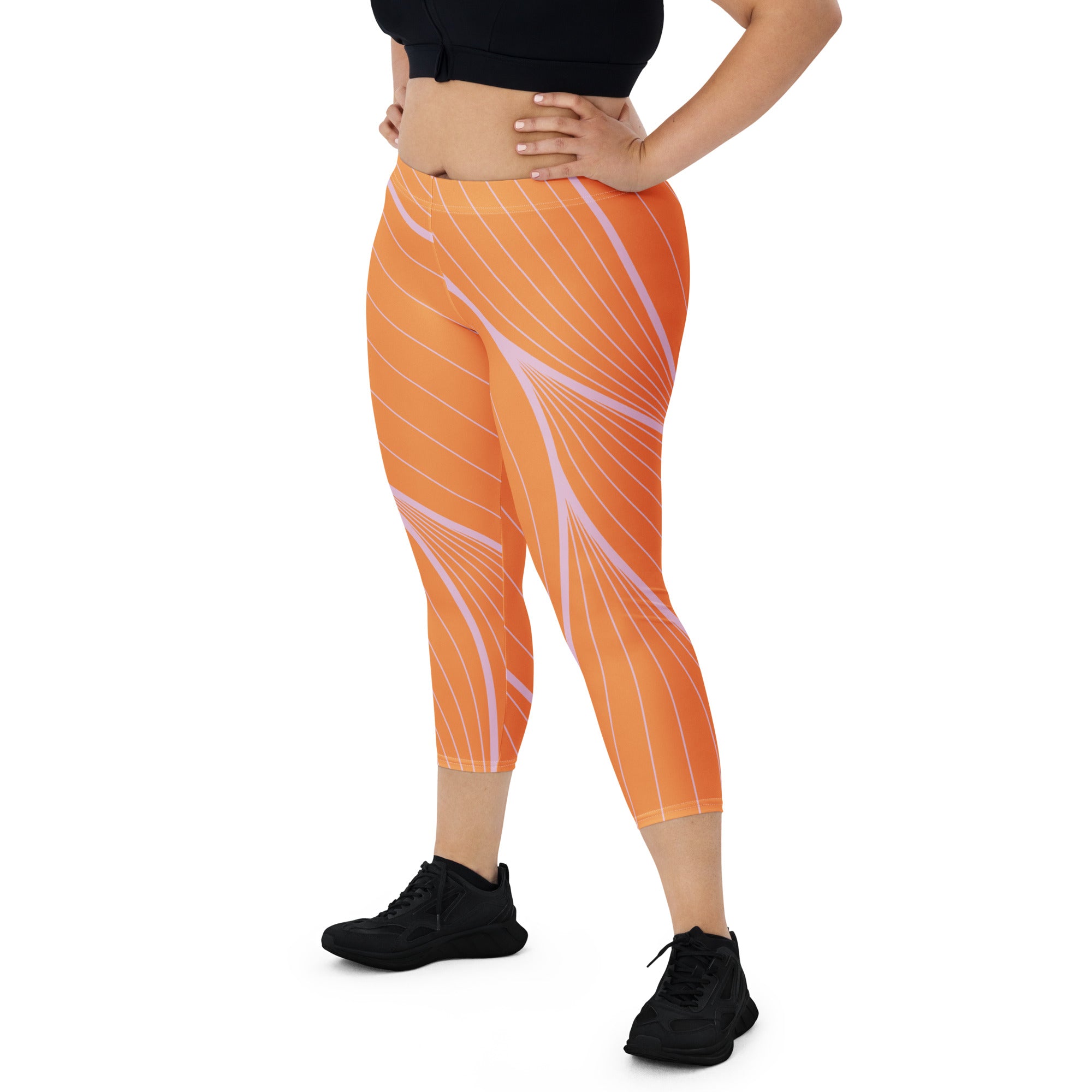 Whispered Lines Capri Leggings | Women's Leggings | POD Sarto