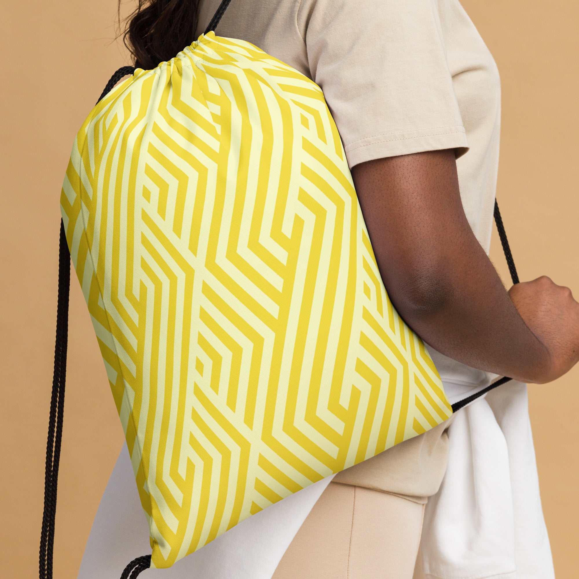 Sunny Geometry Drawstring Bag | Gym Bag | POD Sarto