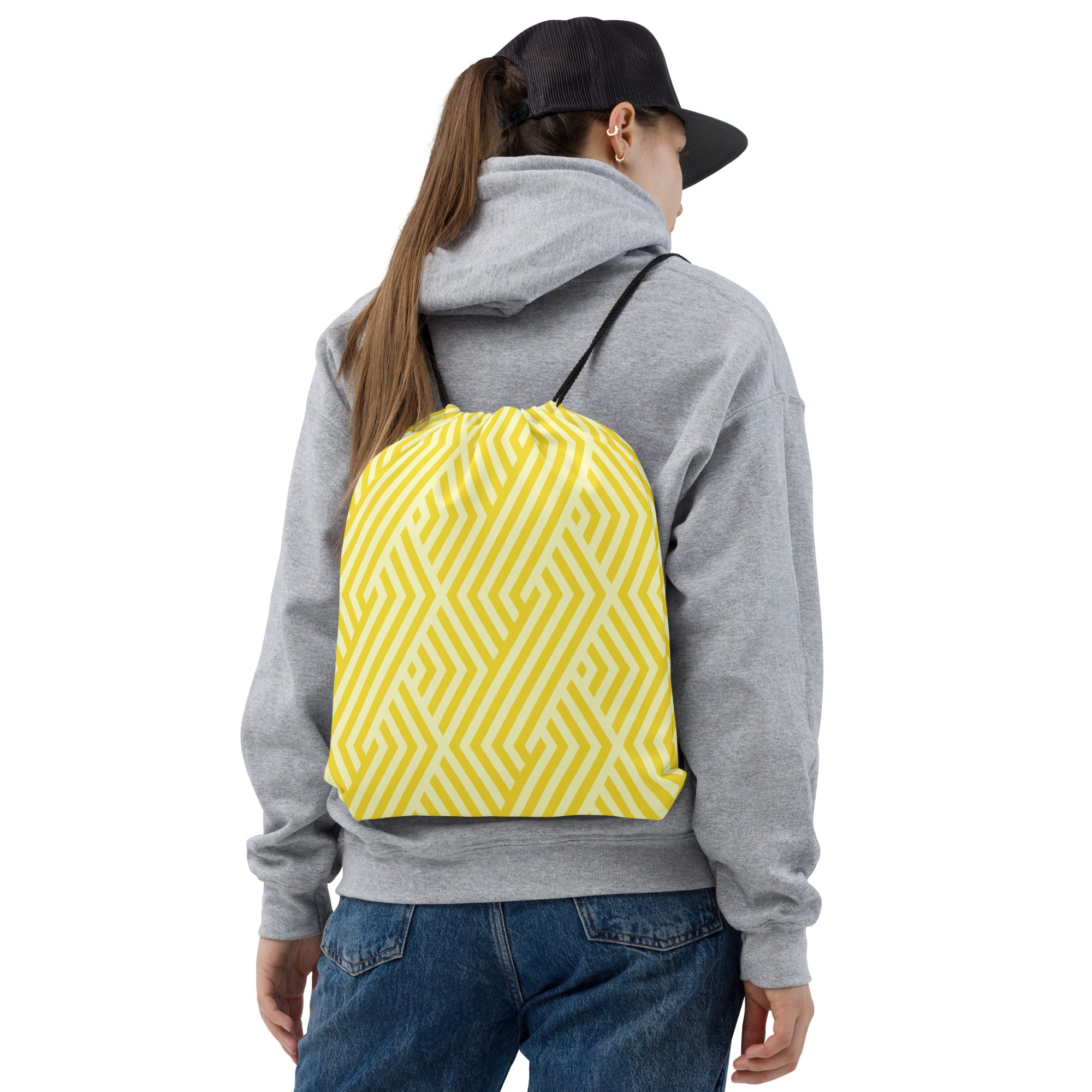 Sunny Geometry Drawstring Bag | Gym Bag | POD Sarto