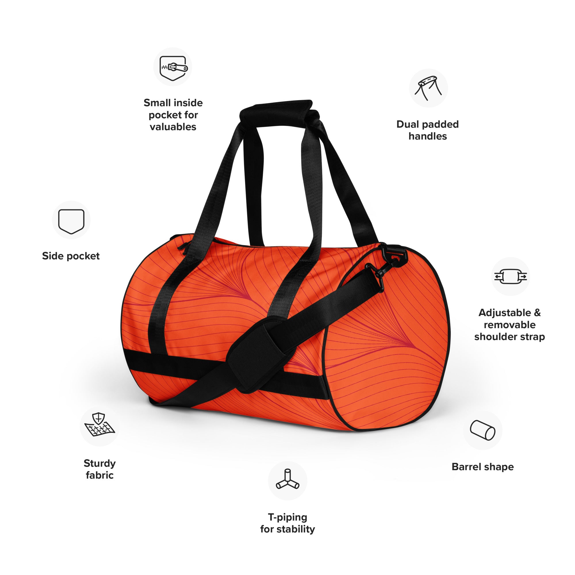 Orange Zest Gym Bag | Women's Gym Bag | POD Sarto