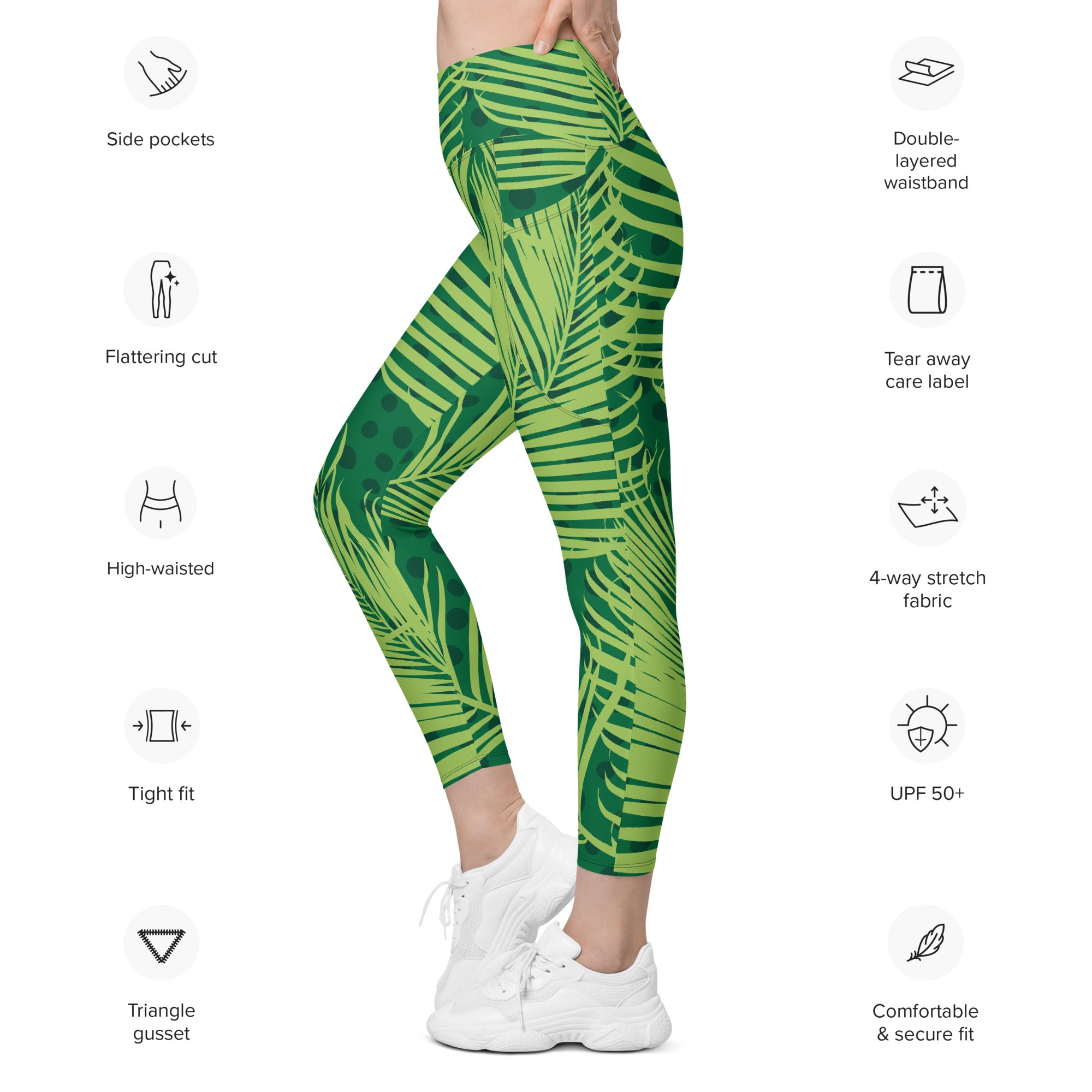 Tropical Leaves Leggings | Women's Leggings | POD Sarto