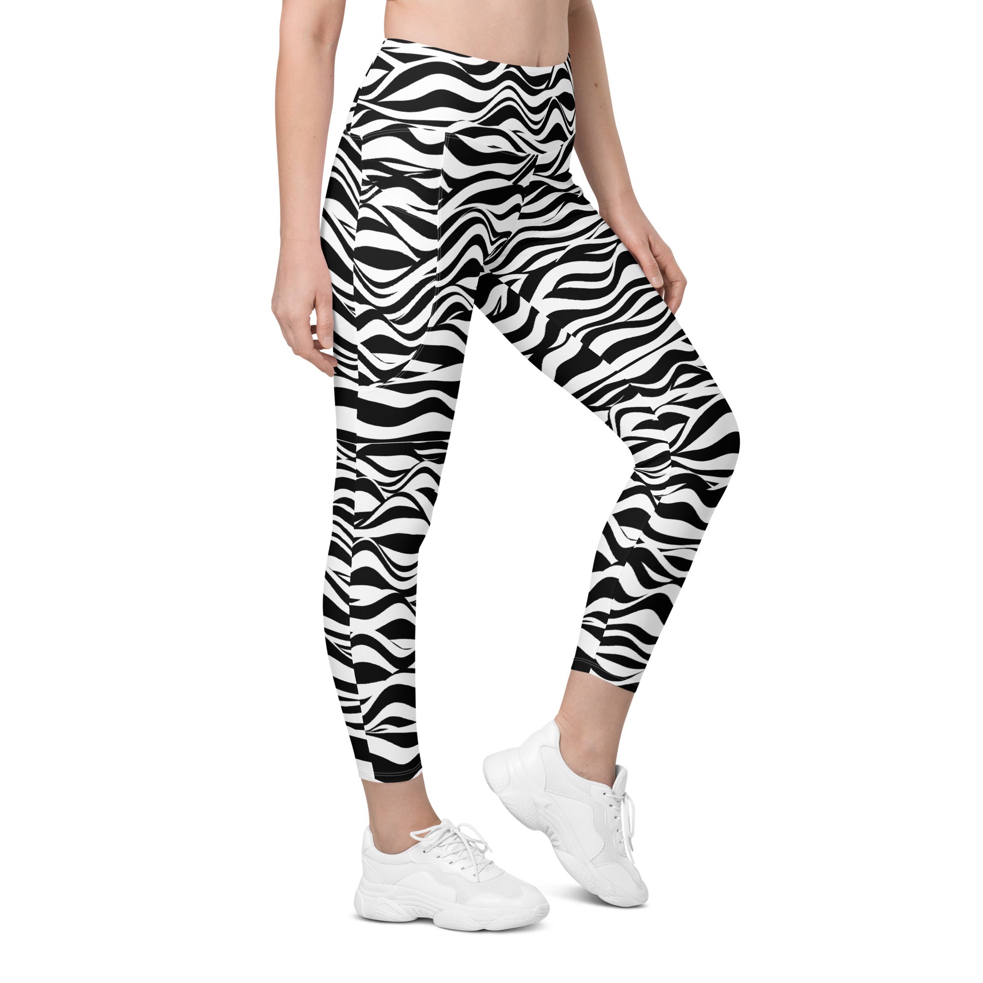 Zebra Zen Leggings | Women's Leggings Printful