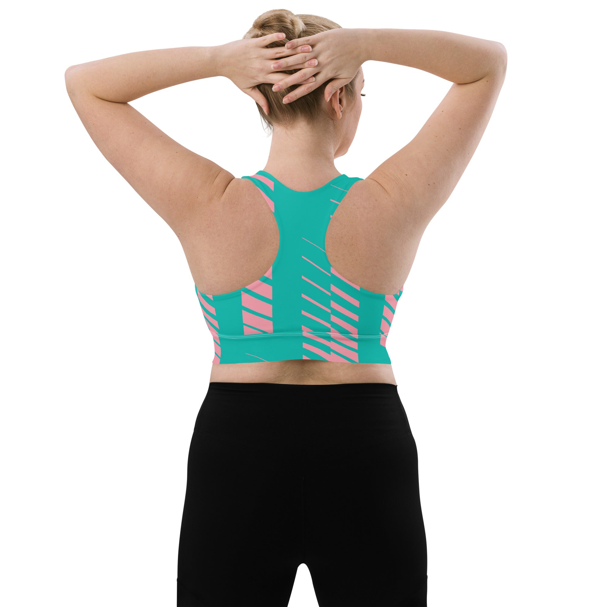 Sea Mauvelous Streaks Sports Bra | Longline Sports Bra | POD Sarto