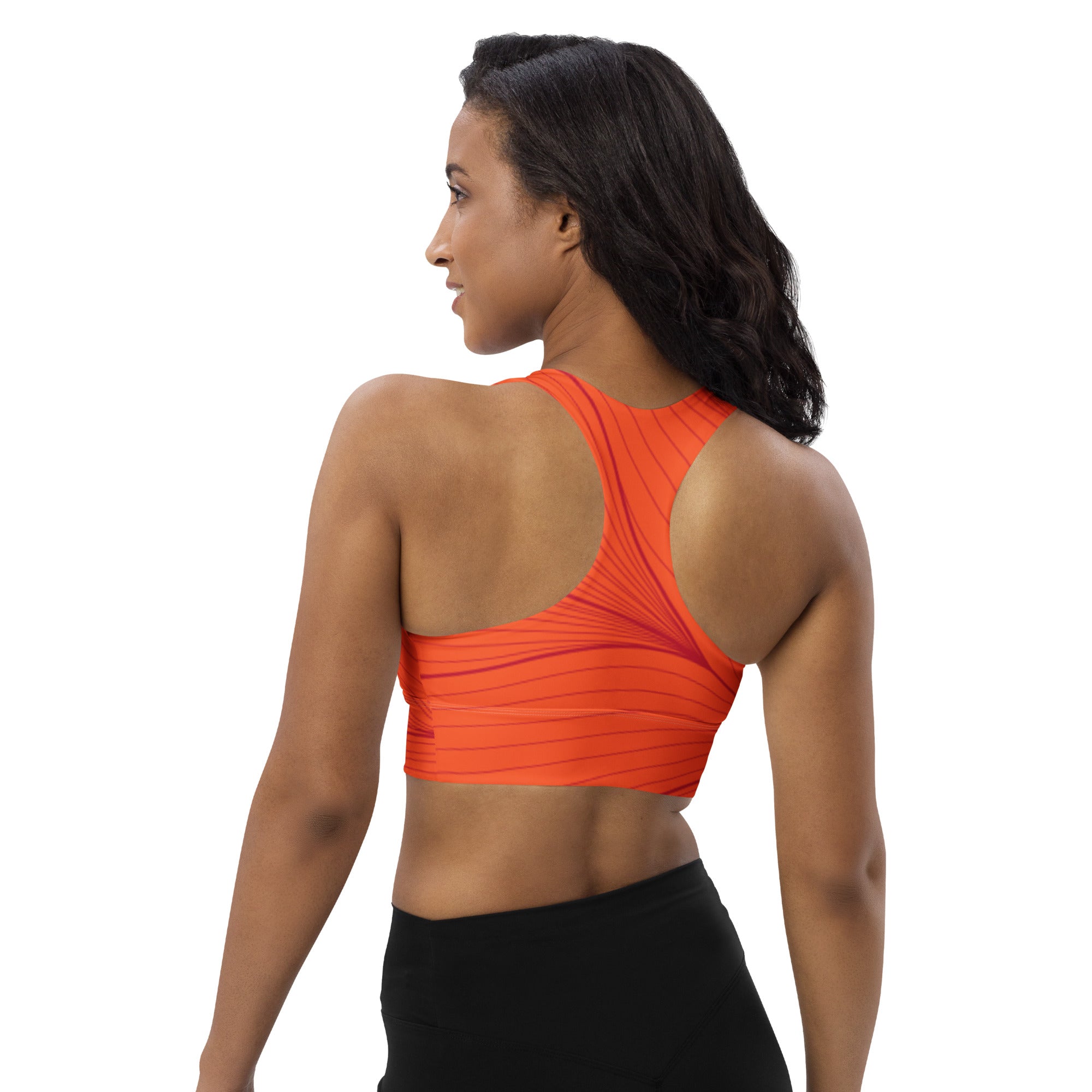 Orange Zest Sports Bra | Longline Sports Bra | POD Sarto