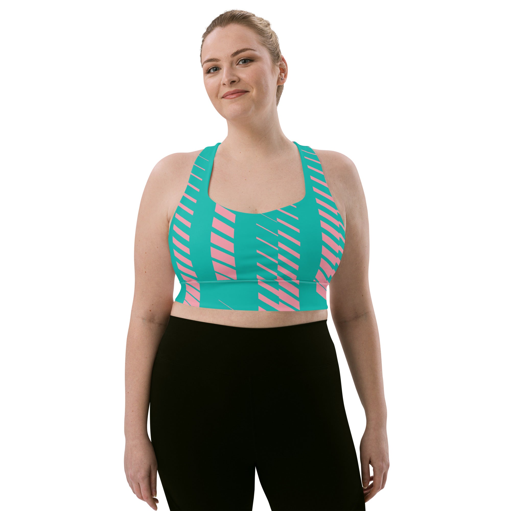 Sea Mauvelous Streaks Sports Bra | Longline Sports Bra | POD Sarto