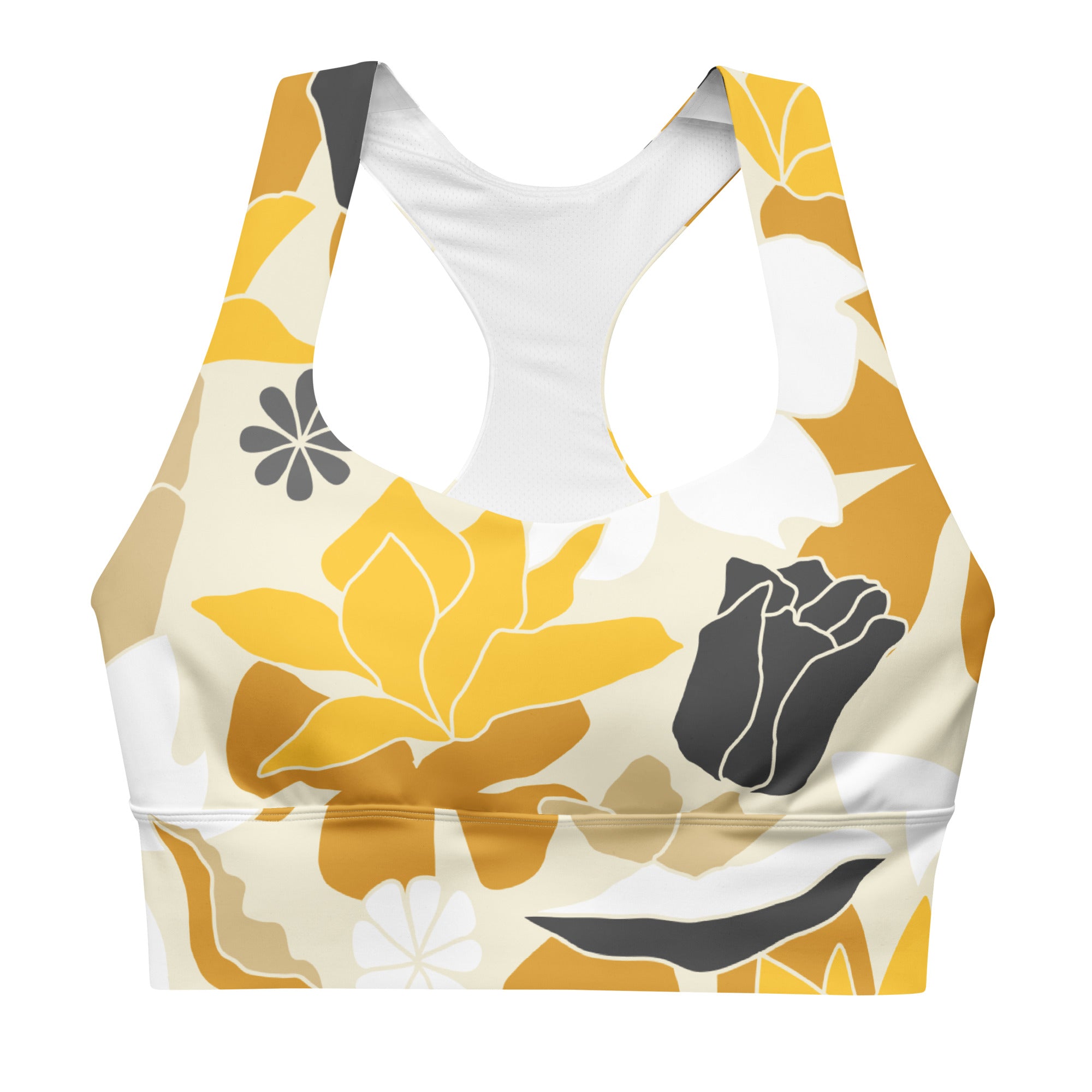 Floral Elegance Sports Bra | Longline Sports Bra | POD Sarto