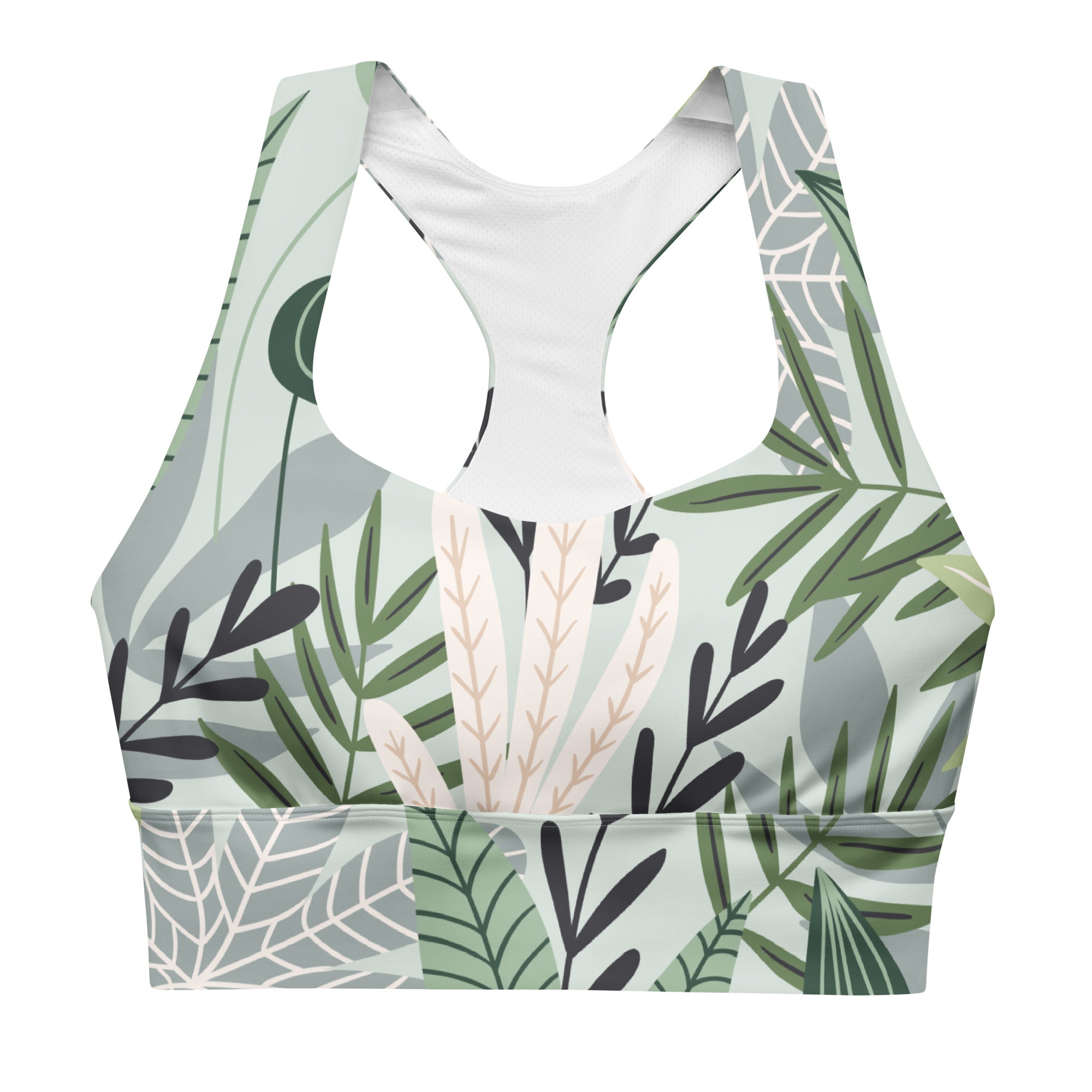 Leafy Glow Sports Bra | Longline Sports Bra | POD Sarto