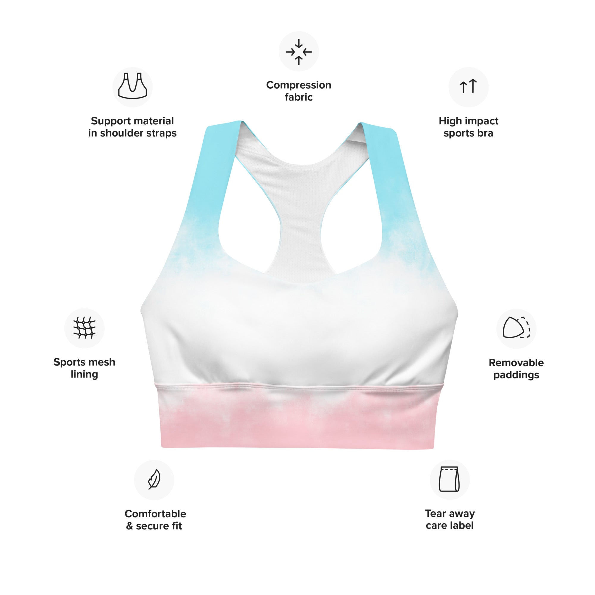 Skyline Swirl Sports Bra | Longline Sports Bra | POD Sarto