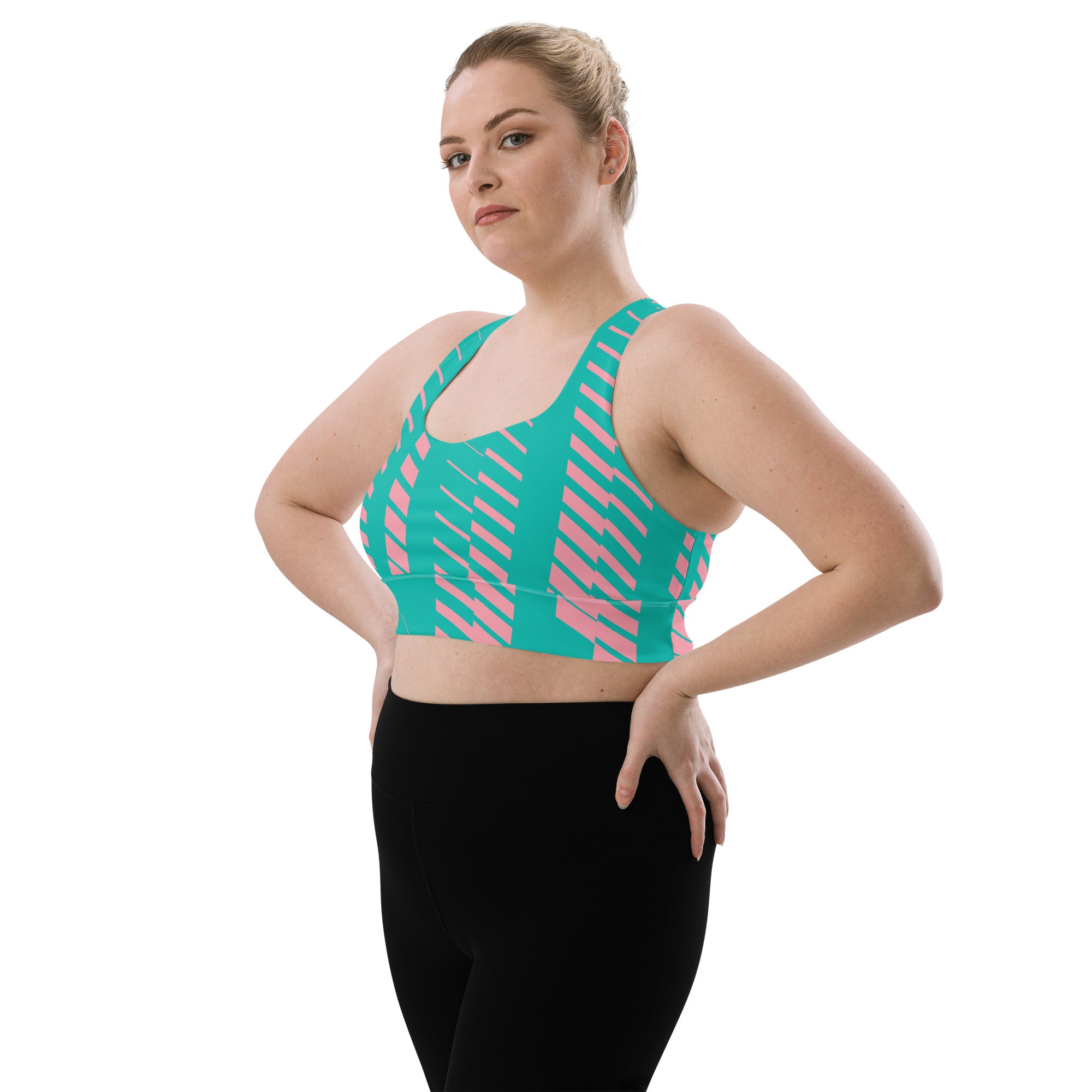 Sea Mauvelous Streaks Sports Bra | Longline Sports Bra | POD Sarto