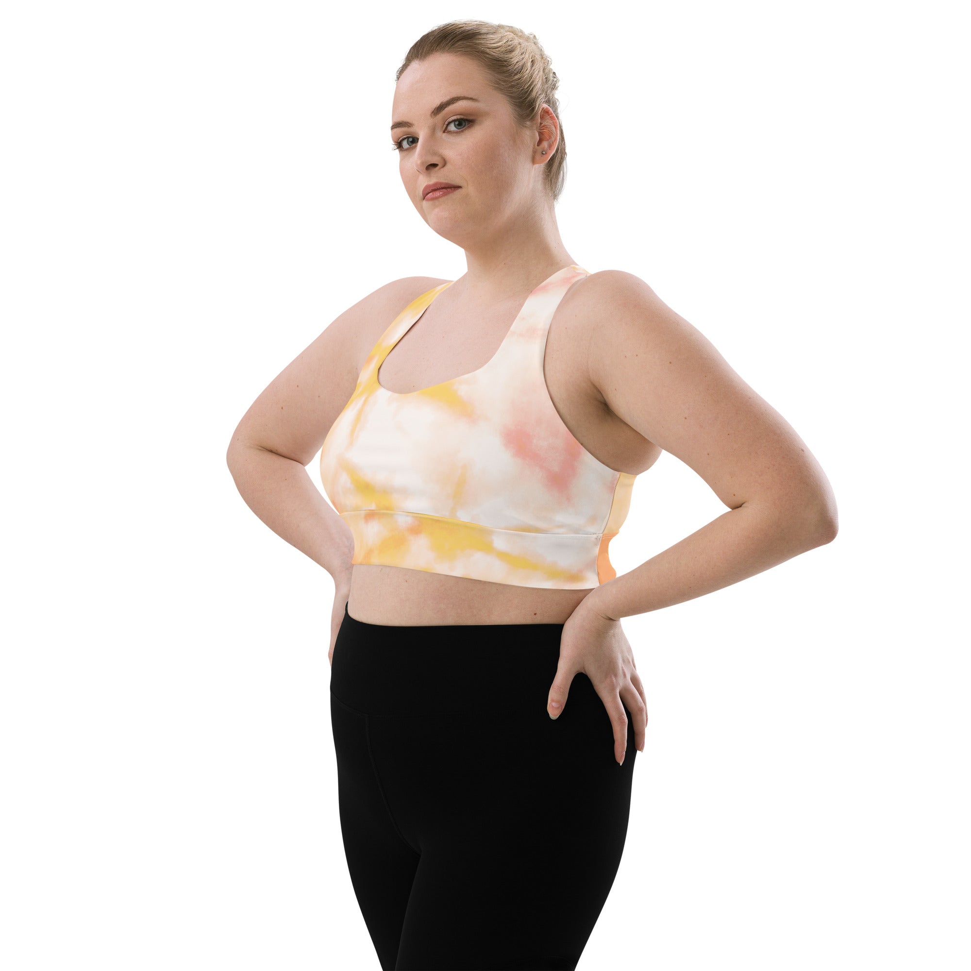 Peachy Sunset Sports Bra | Longline Sports Bra | POD Sarto