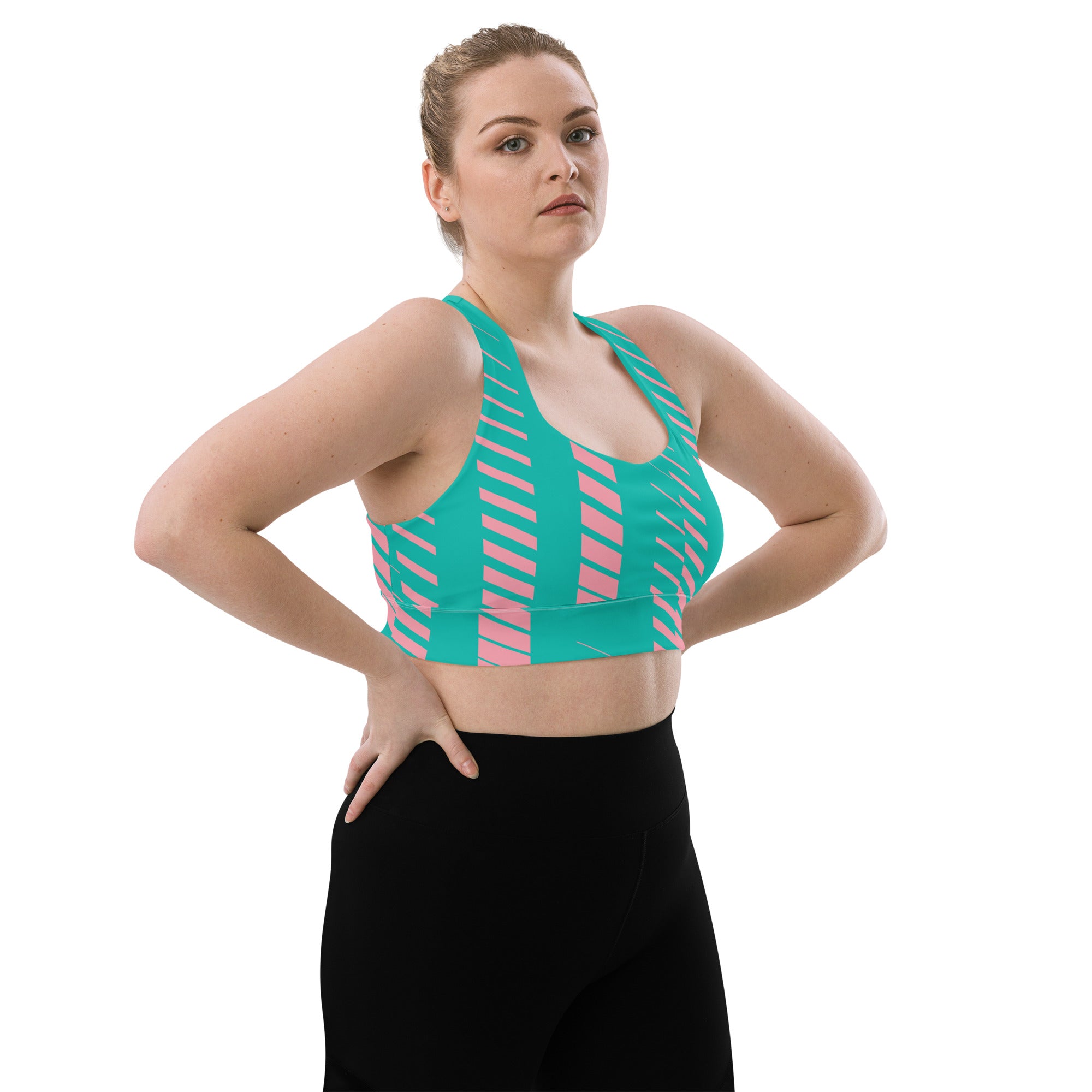 Sea Mauvelous Streaks Sports Bra | Longline Sports Bra | POD Sarto