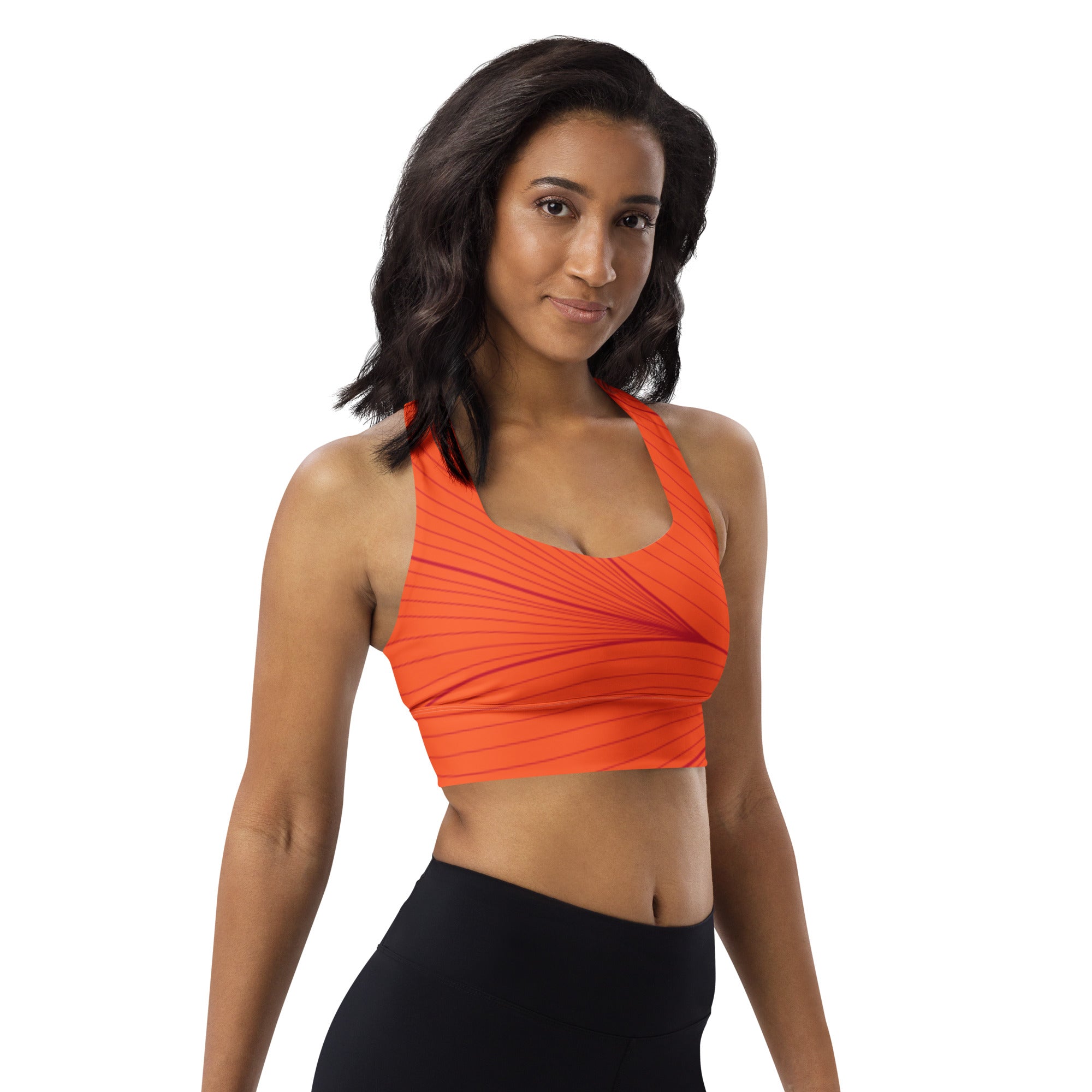 Orange Zest Sports Bra | Longline Sports Bra | POD Sarto