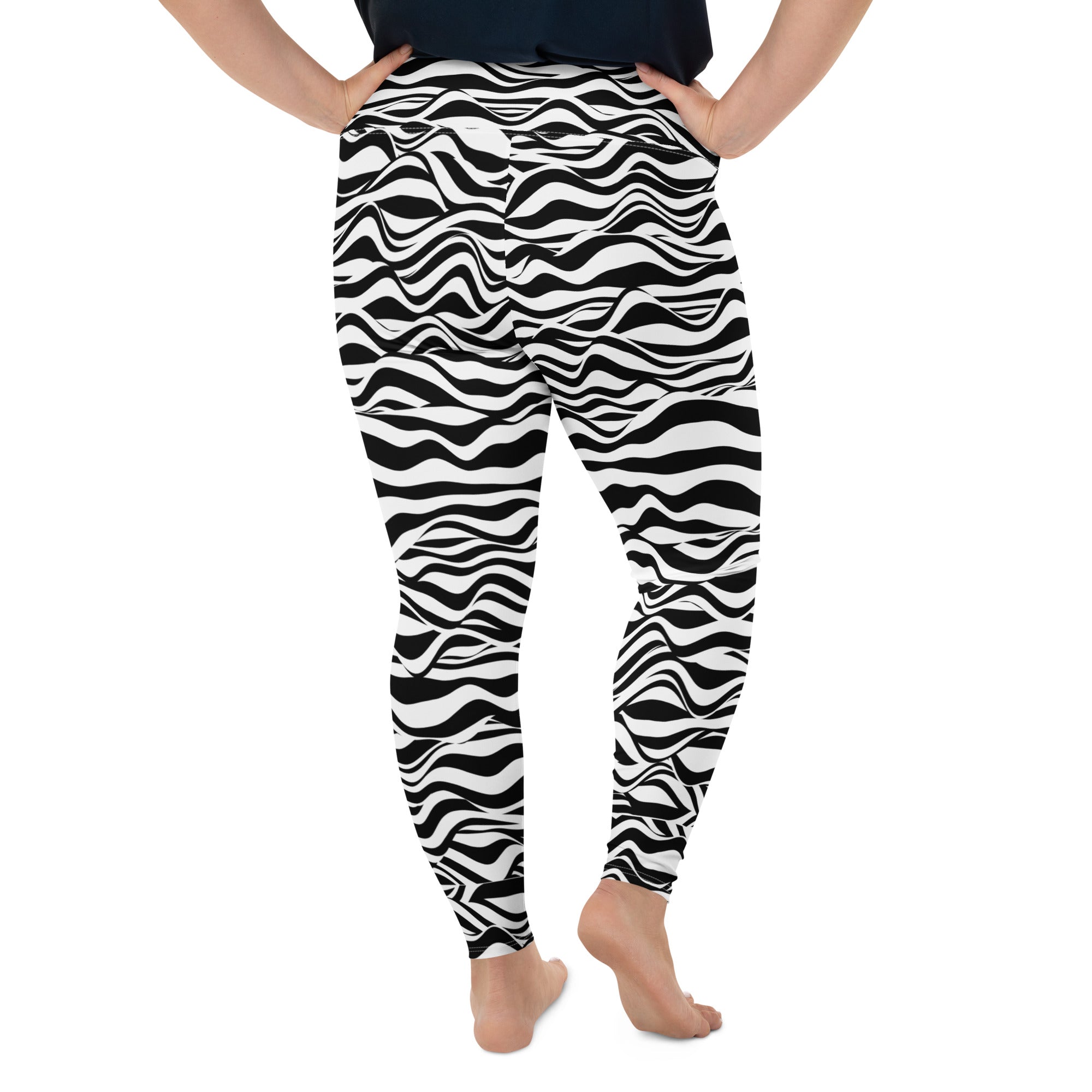 Zebra Zen Plus Size Leggings | Women's Leggings | POD Sarto