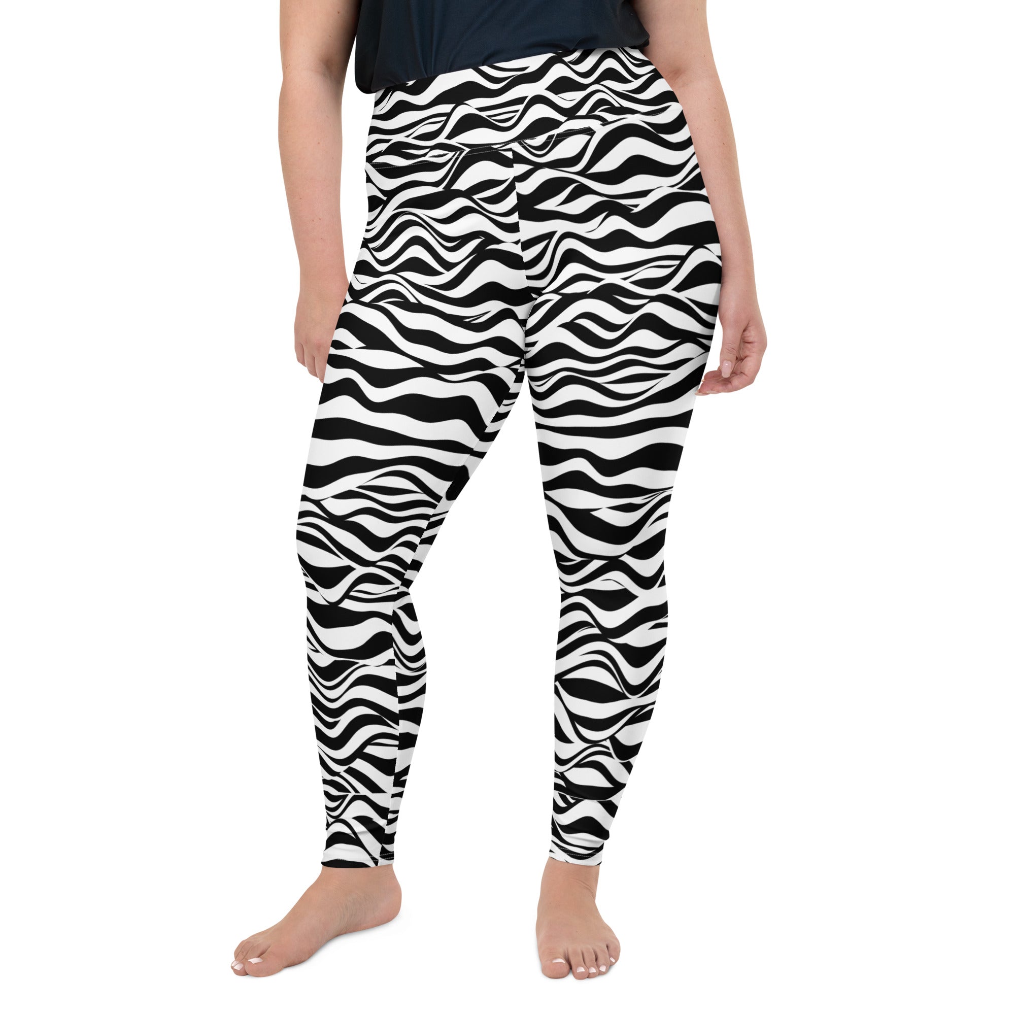 Zebra Zen Plus Size Leggings | Women's Leggings | POD Sarto