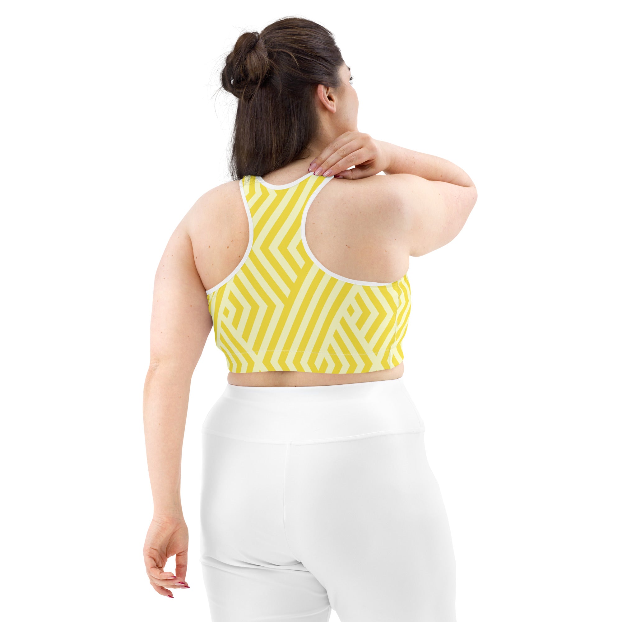 Sunny Geometry Sports Bra | Padded Sports Bra | POD Sarto