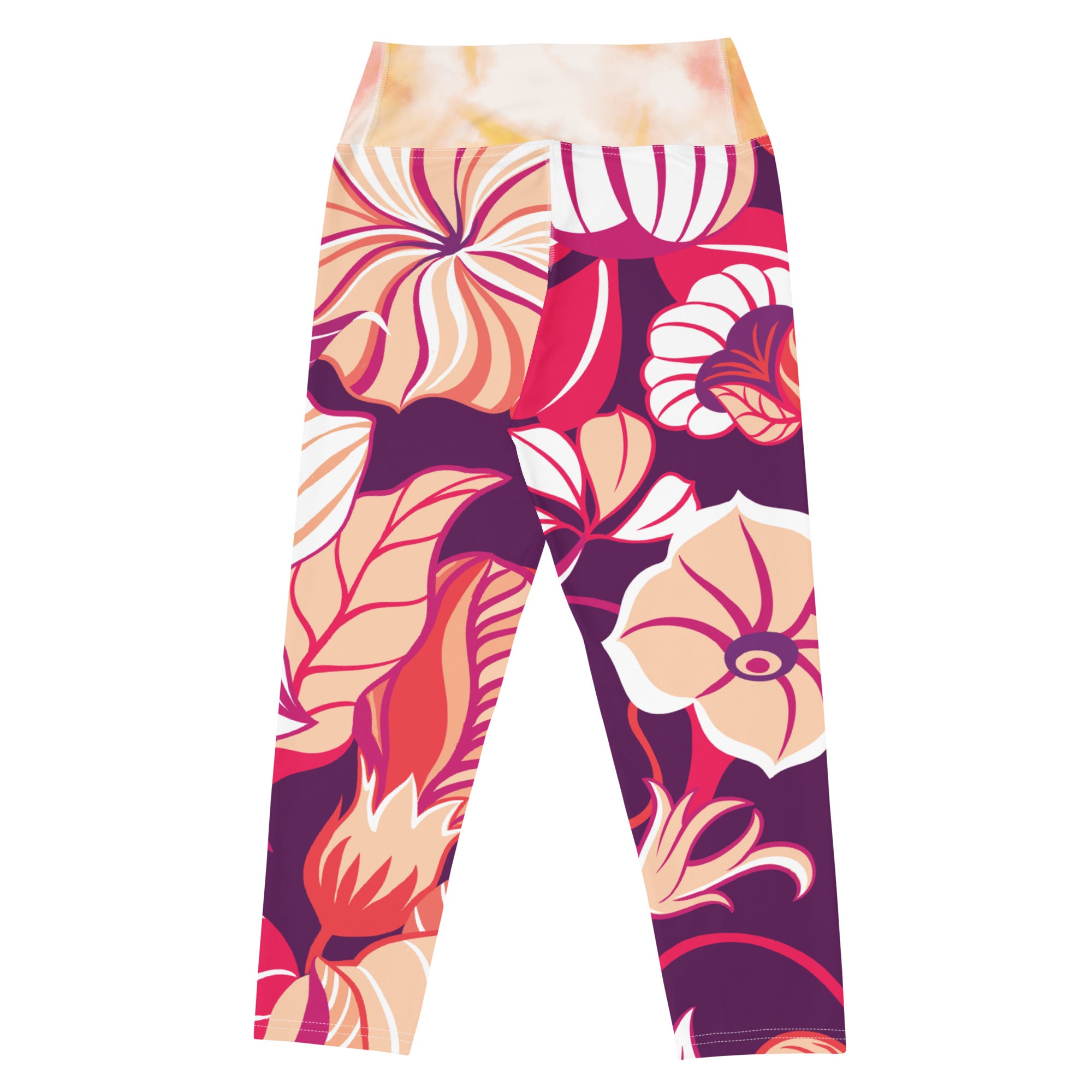 Peachy Sunset Capri Leggings | Women's Leggings | POD Sarto