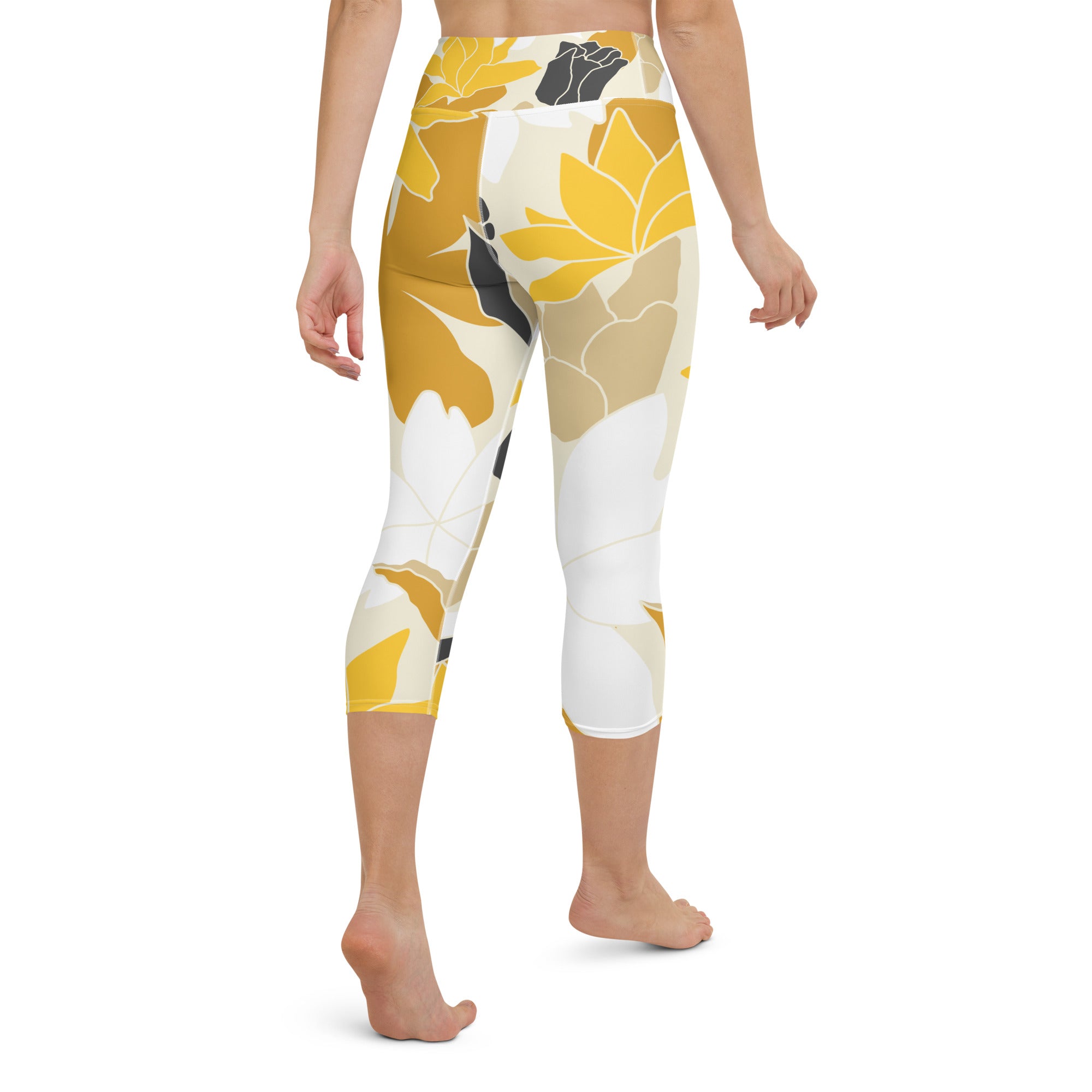 Floral Elegance Capri Leggings | Women's Leggings | POD Sarto