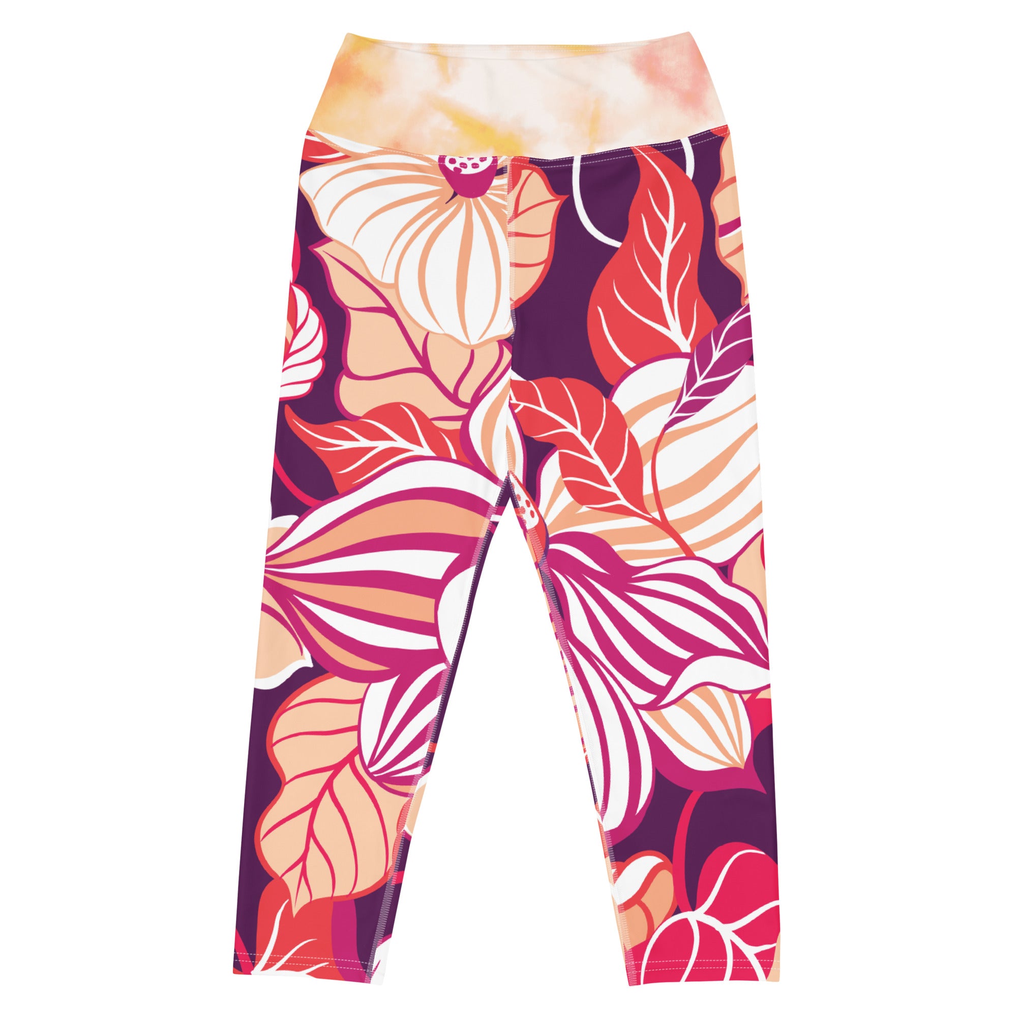 Peachy Sunset Capri Leggings | Women's Leggings | POD Sarto