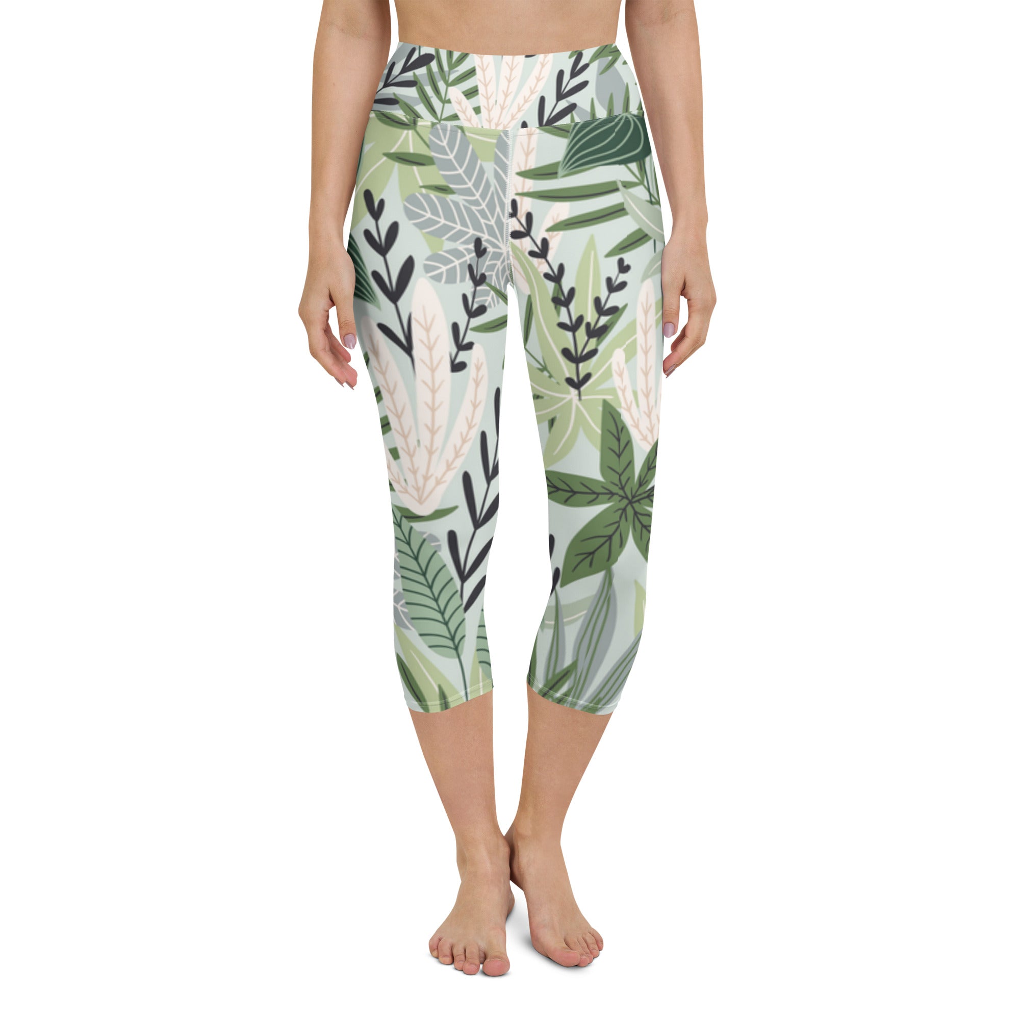 Leafy Glow Capri Leggings | Women's Leggings | POD Sarto