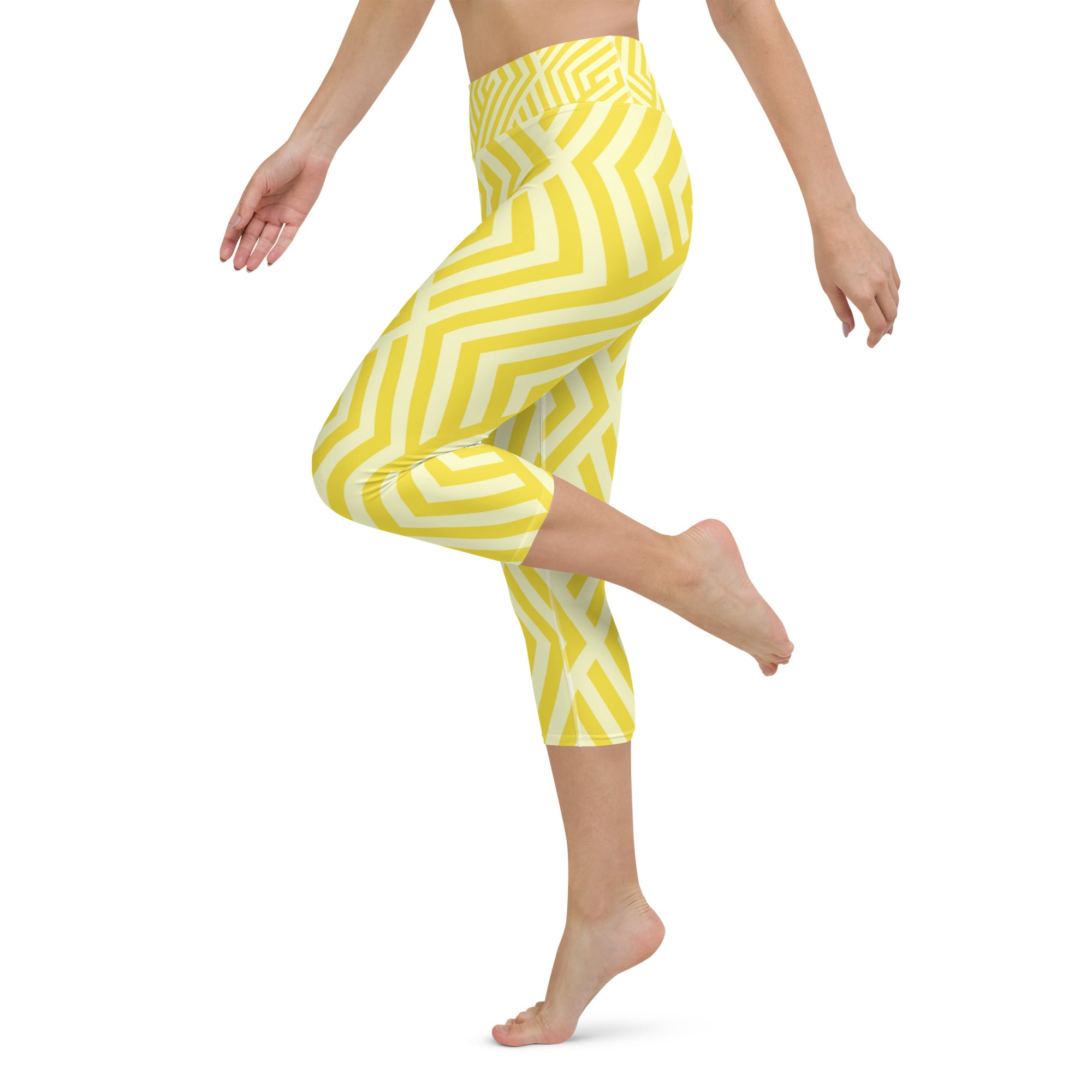 Sunny Geometry Capri Leggings | Women's Leggings | POD Sarto