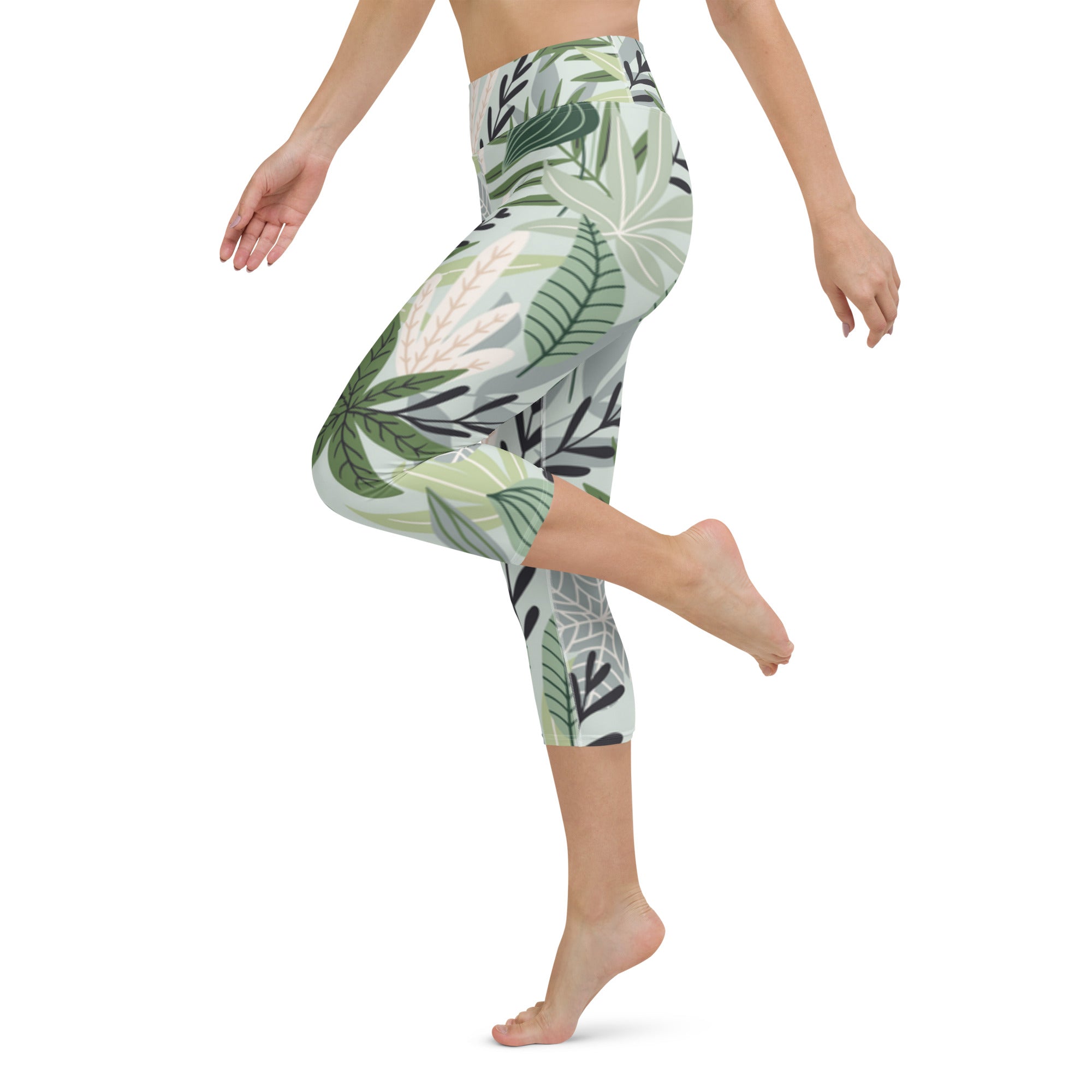 Leafy Glow Capri Leggings | Women's Leggings | POD Sarto