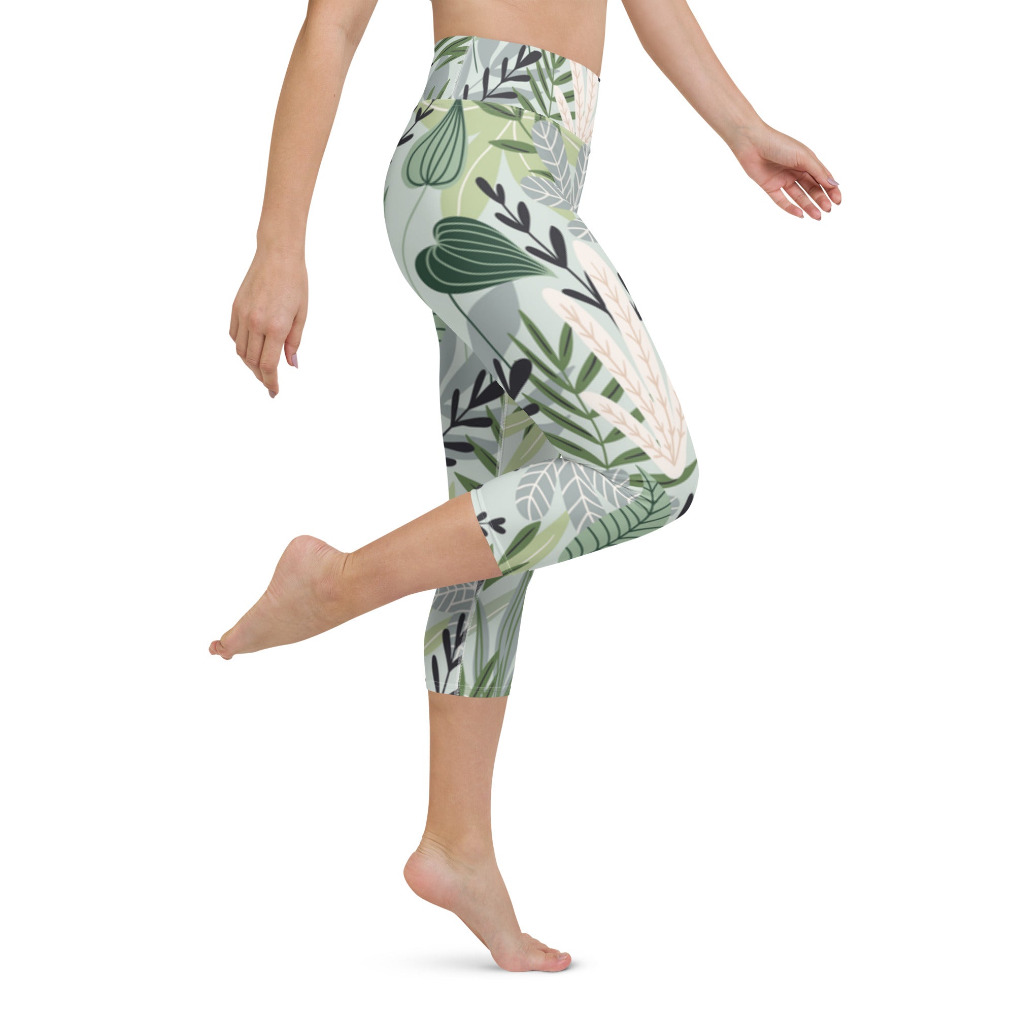 Leafy Glow Capri Leggings | Women's Leggings | POD Sarto