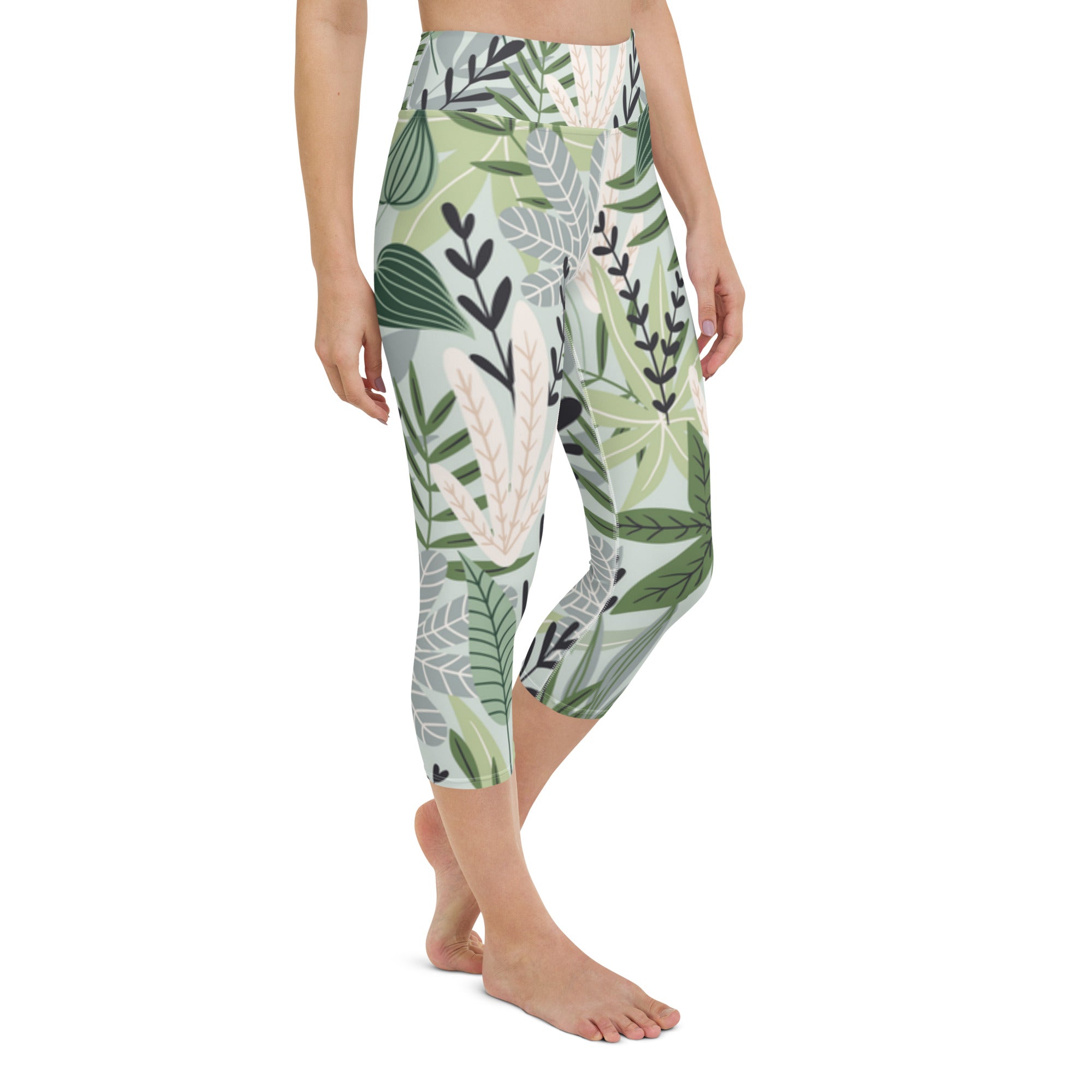 Leafy Glow Capri Leggings | Women's Leggings | POD Sarto