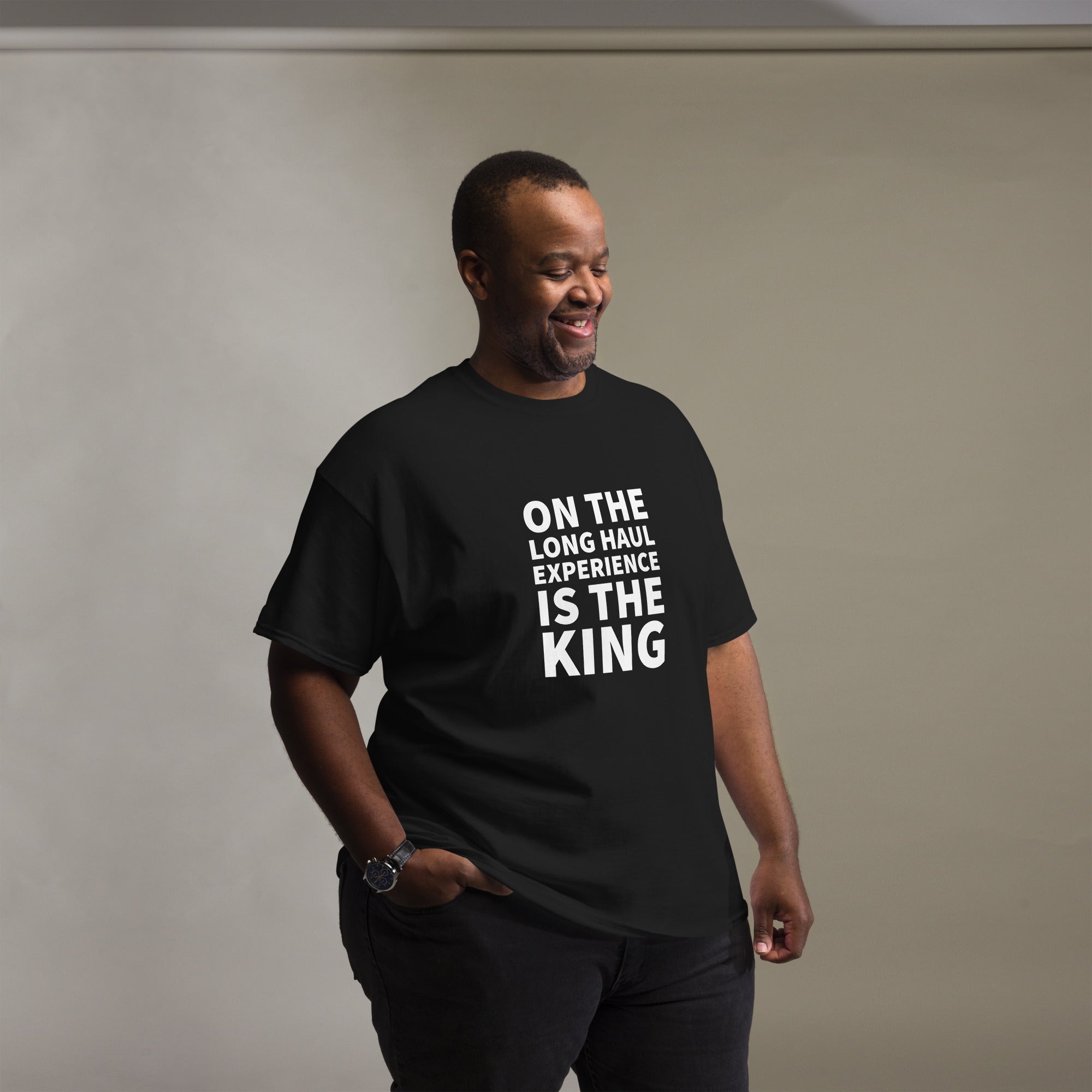 Experience is the King T-shirt for Men Printful