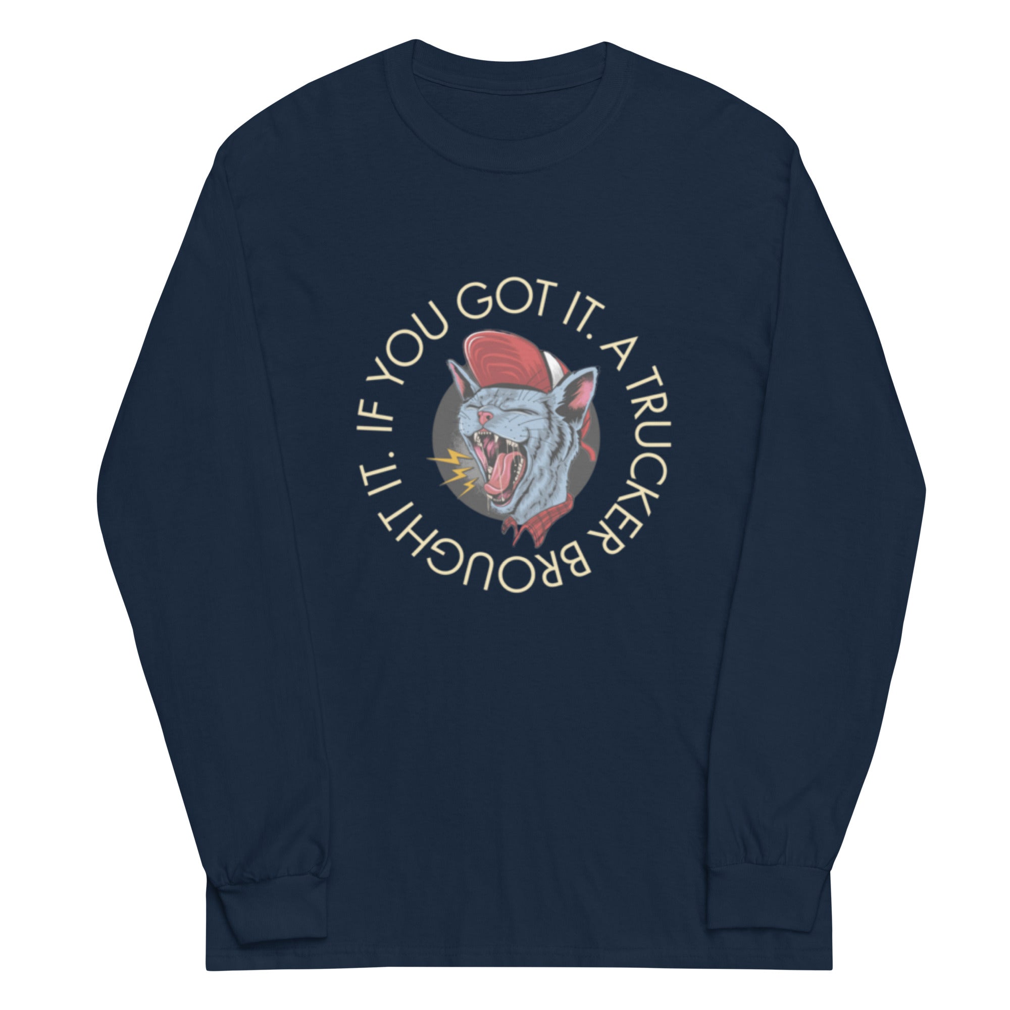 A Trucker Brought It Long Sleeve Men's T-Shirt | POD Sarto