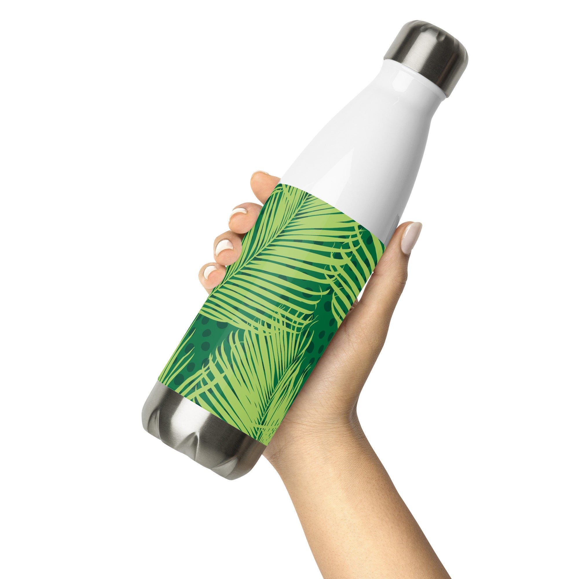 Tropical Leaves Stainless Steel Water Bottle - POD Sarto