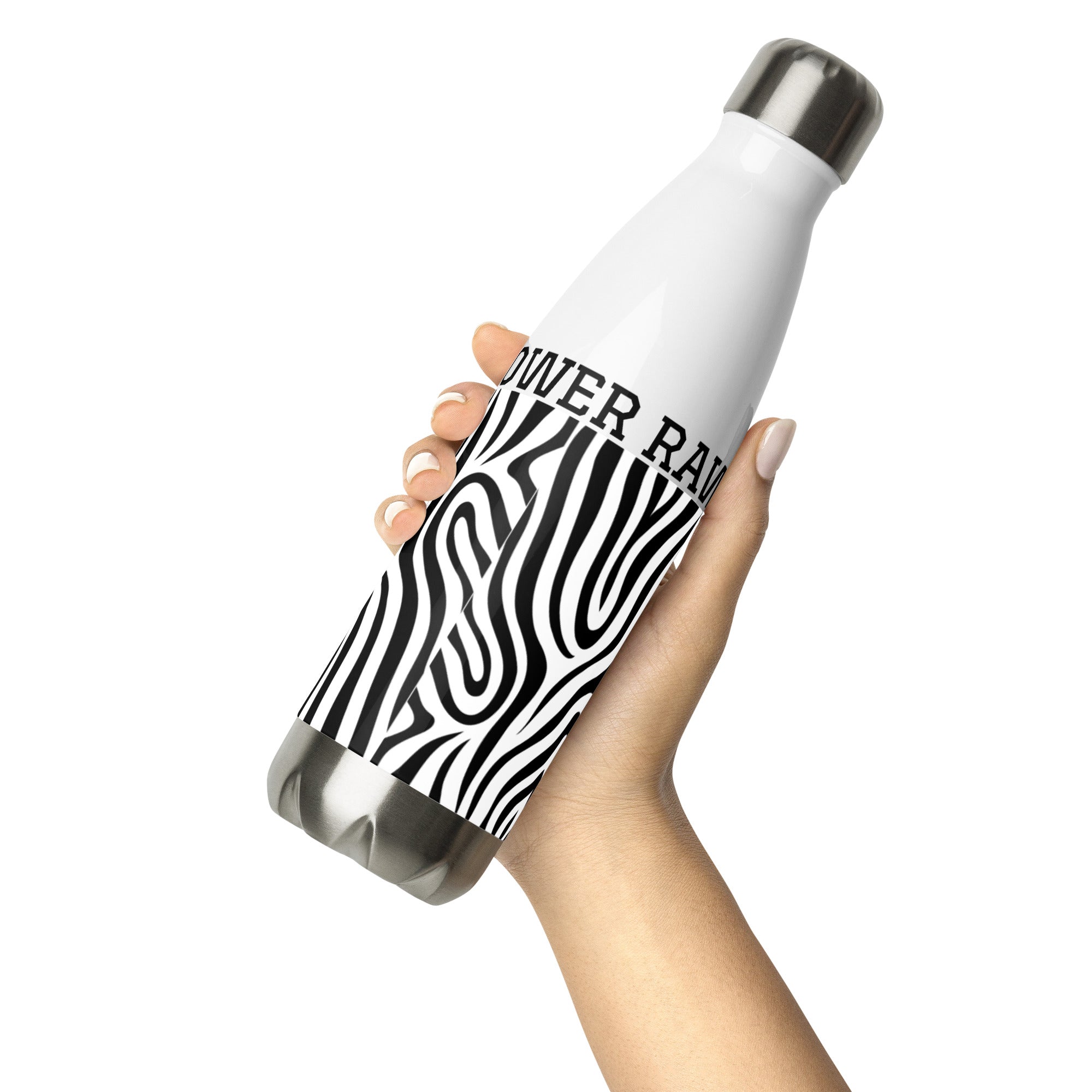 Zebra Zen Raw Power Stainless Steel Water Bottle - POD Sarto