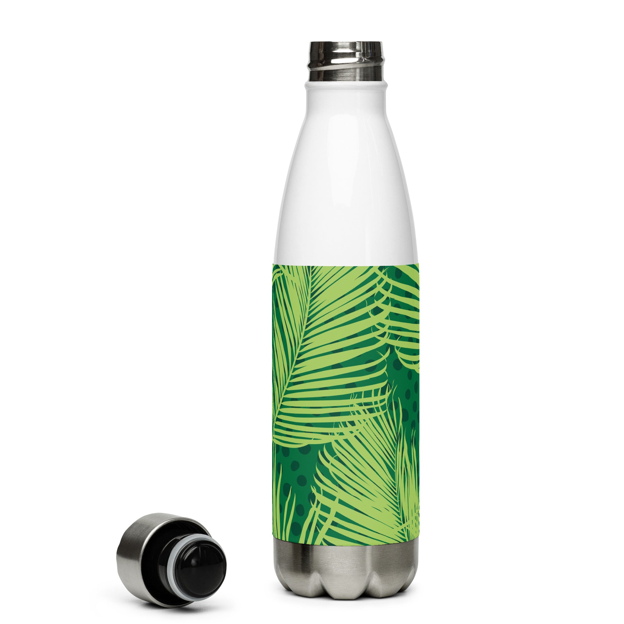 Tropical Leaves Stainless Steel Water Bottle - POD Sarto