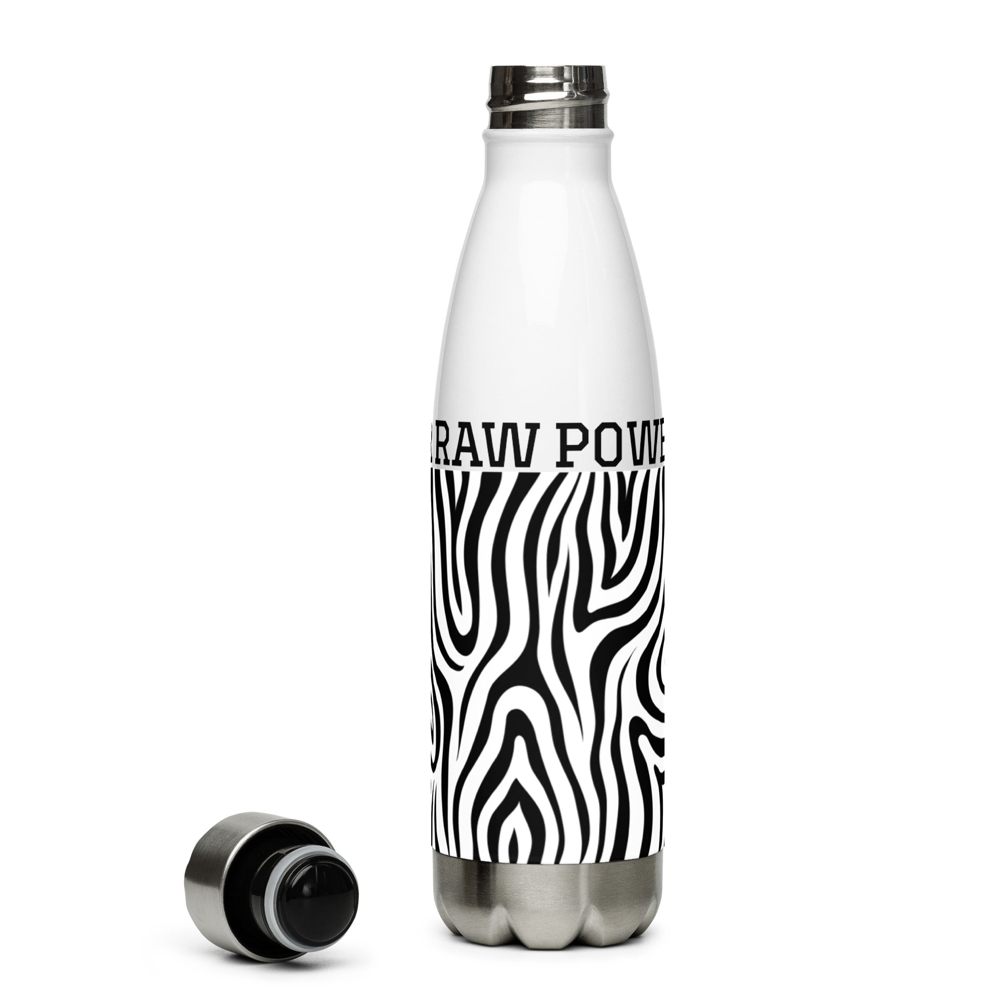 Zebra Zen Raw Power Stainless Steel Water Bottle - POD Sarto