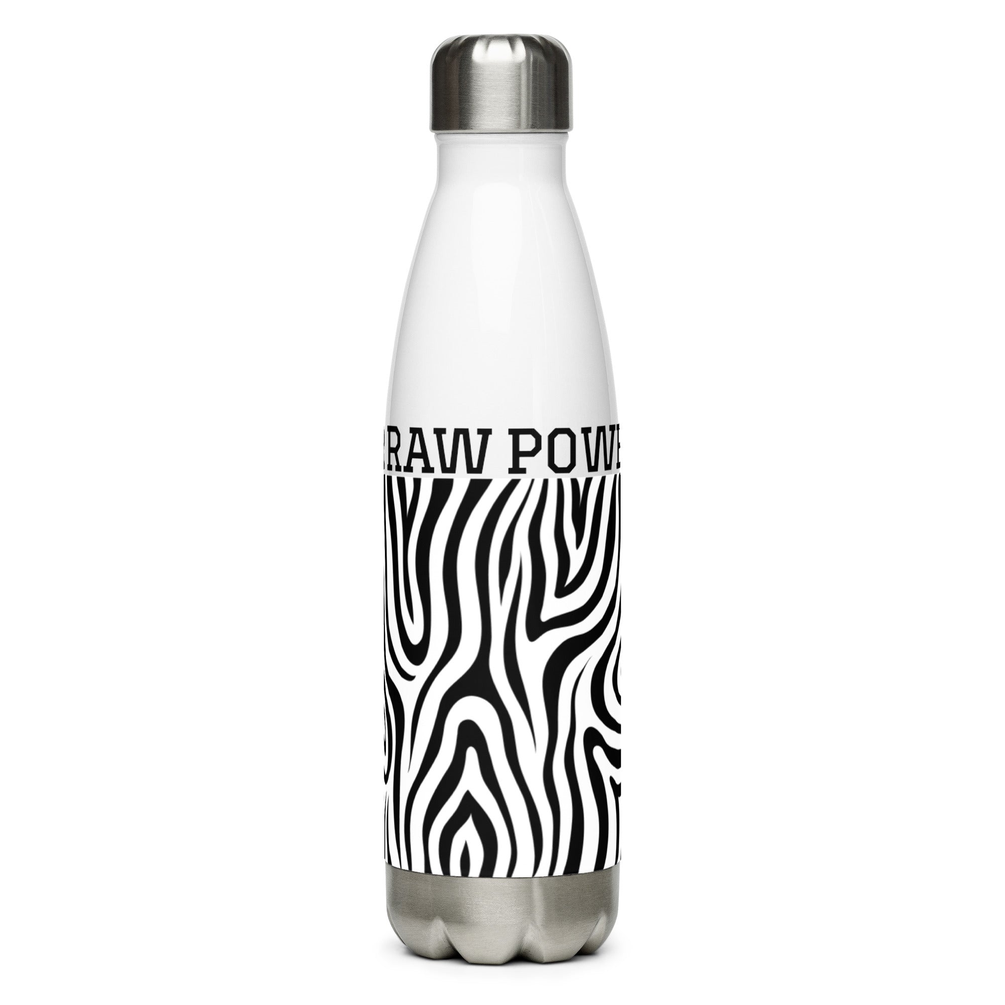 Zebra Zen Raw Power Stainless Steel Water Bottle - POD Sarto