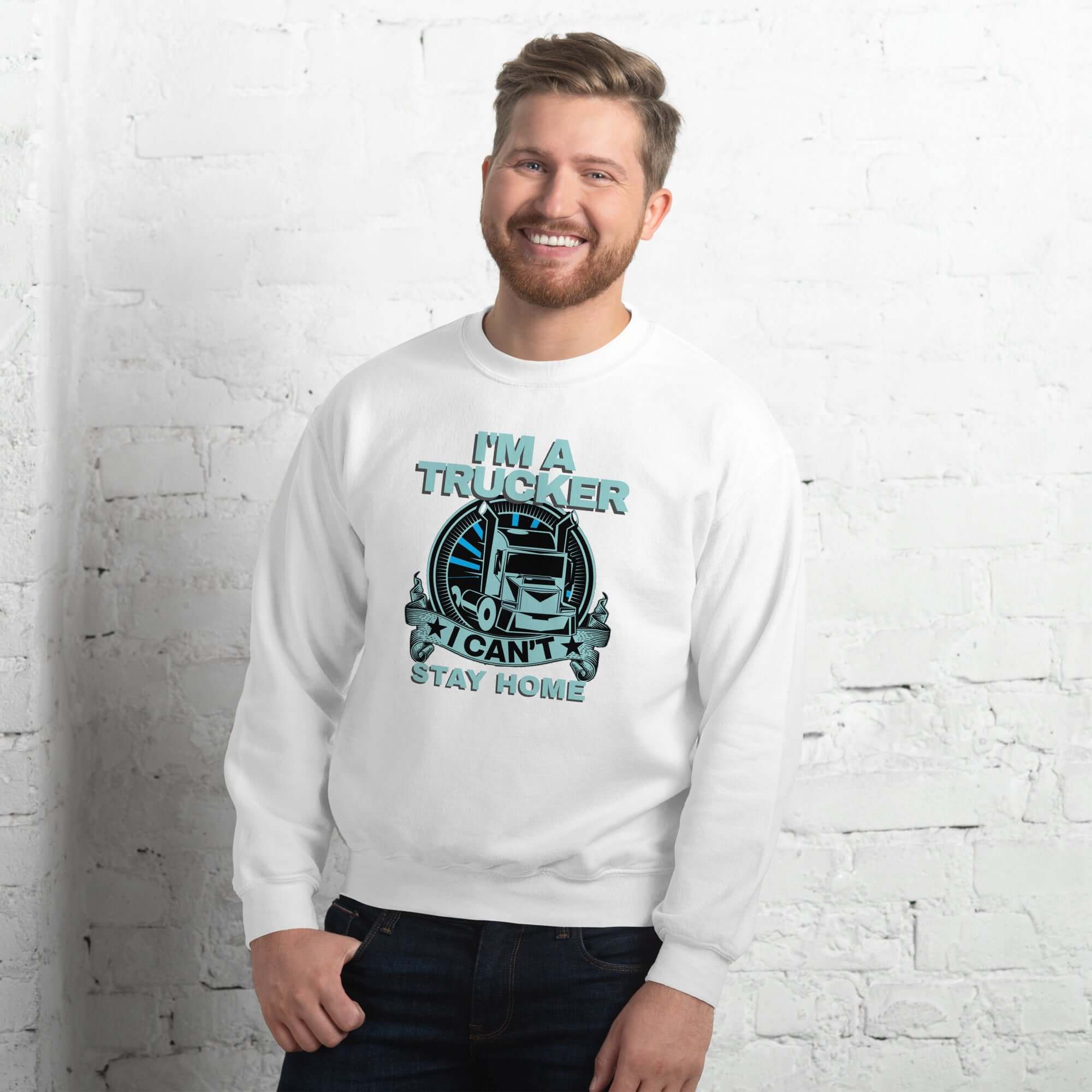 I'm a Trucker Men's Sweatshirt - POD Sarto