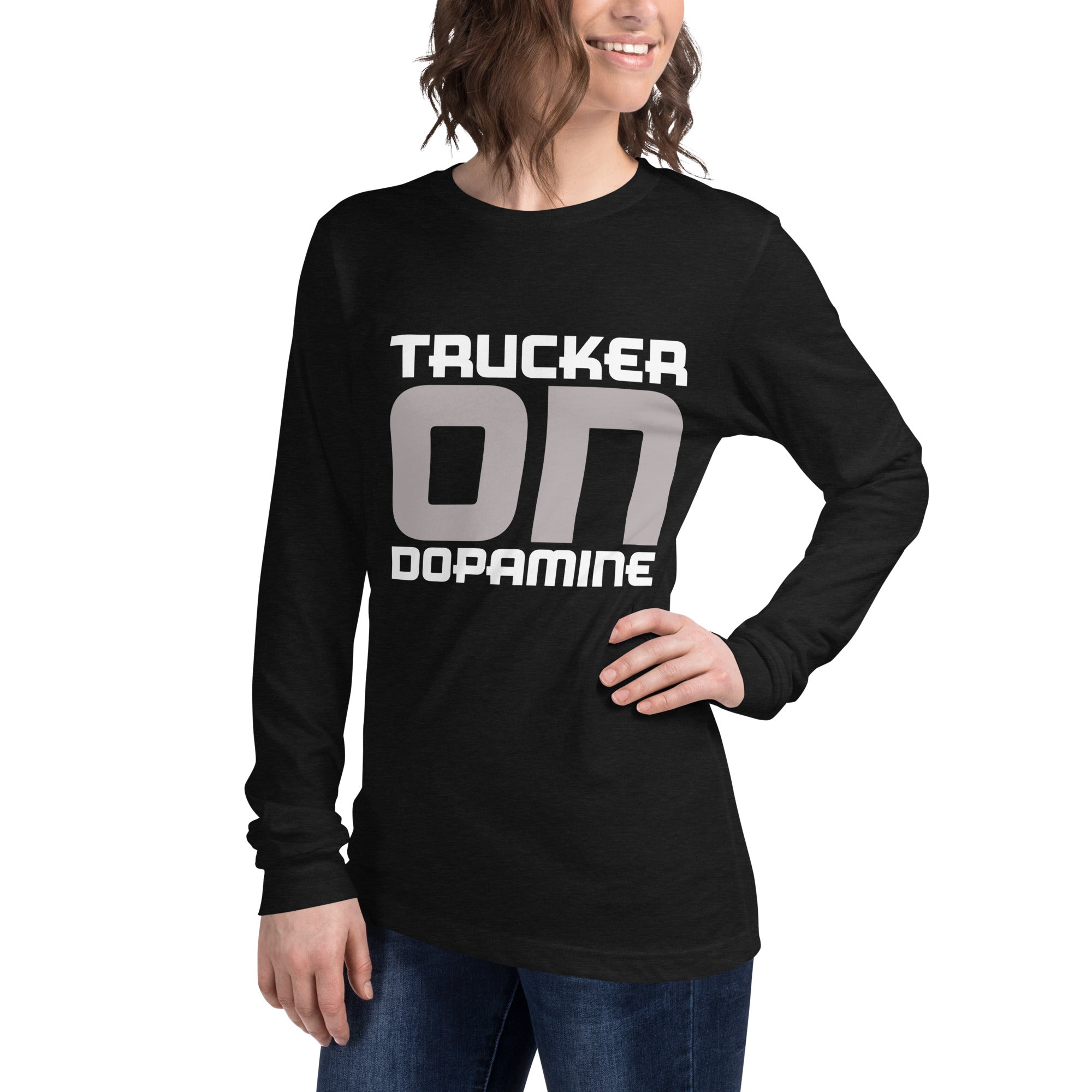 Trucker on Dopamine Women's Long Sleeve T-Shirt - POD Sarto