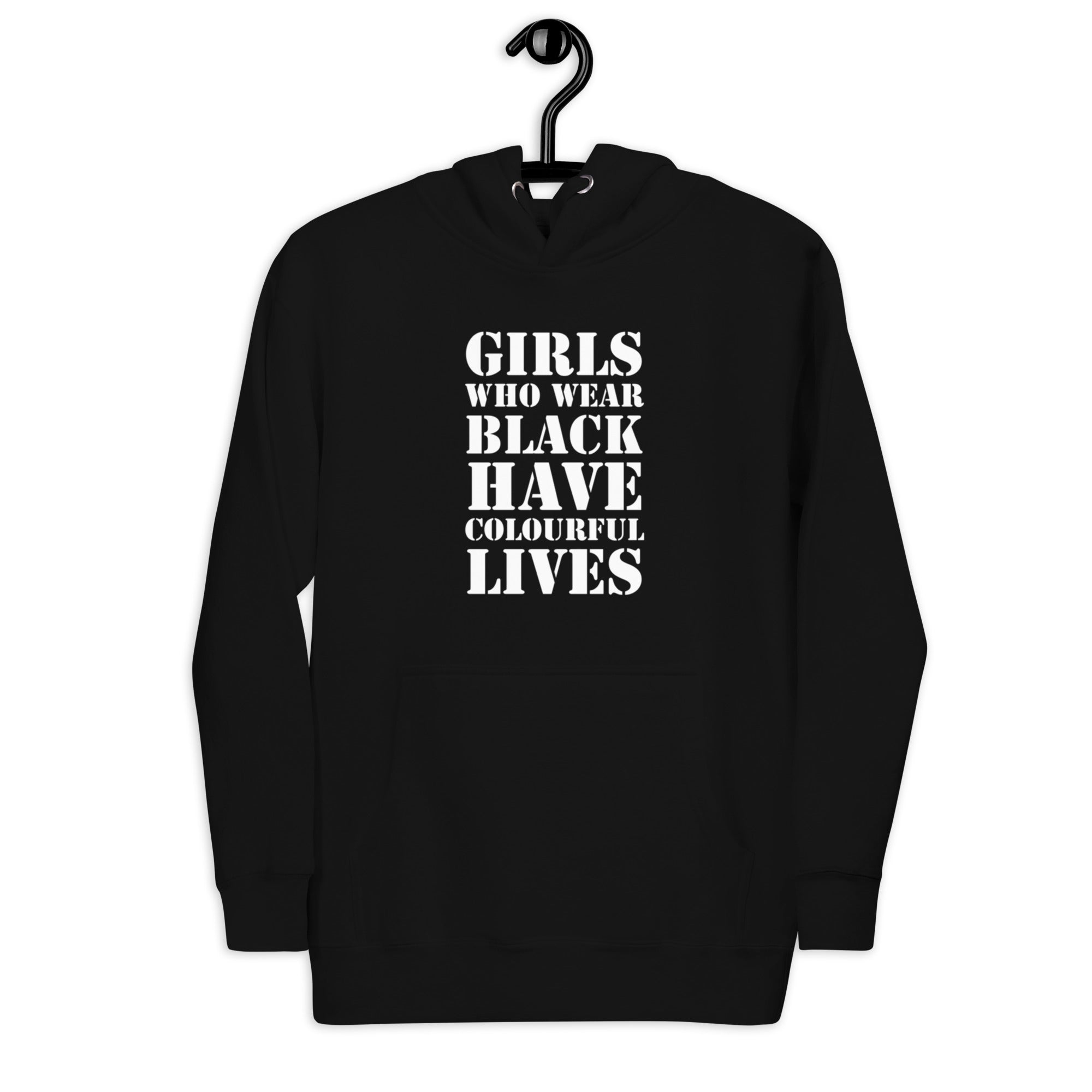 Girls Who Wear Black Women's Hoodie - POD Sarto