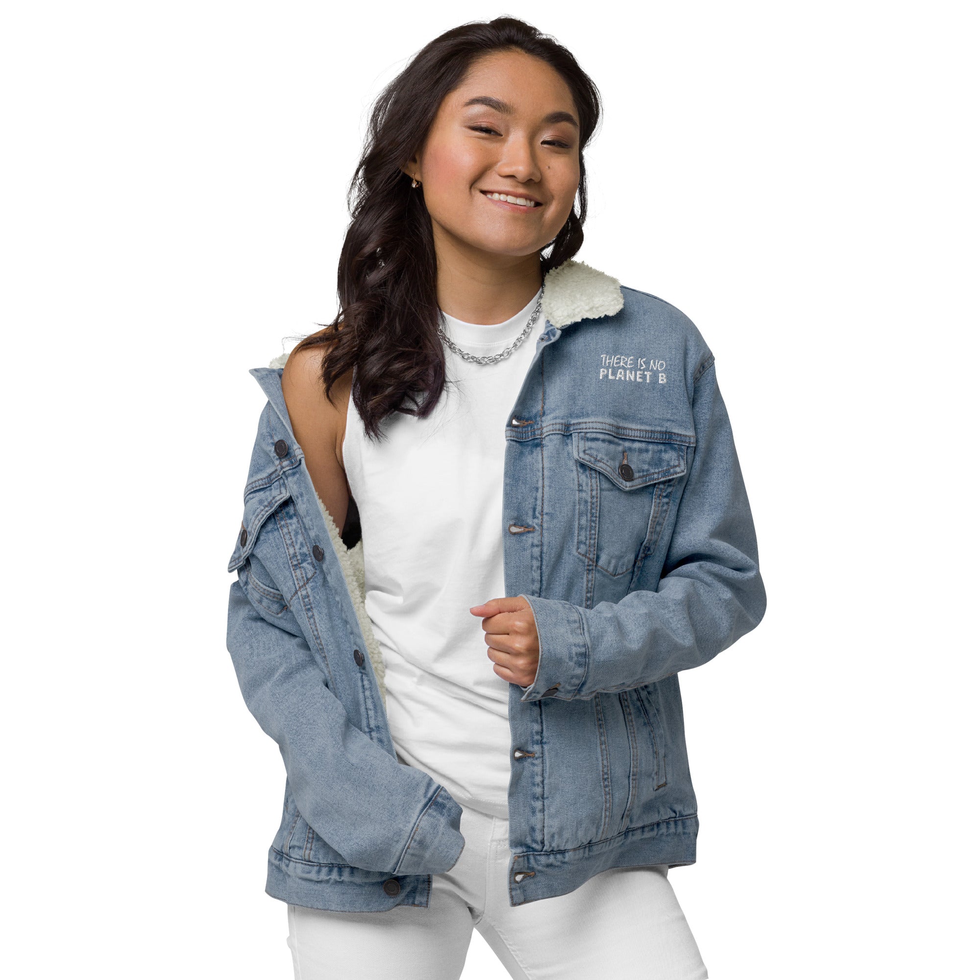 No Planet B Women's Denim Jacket - POD Sarto