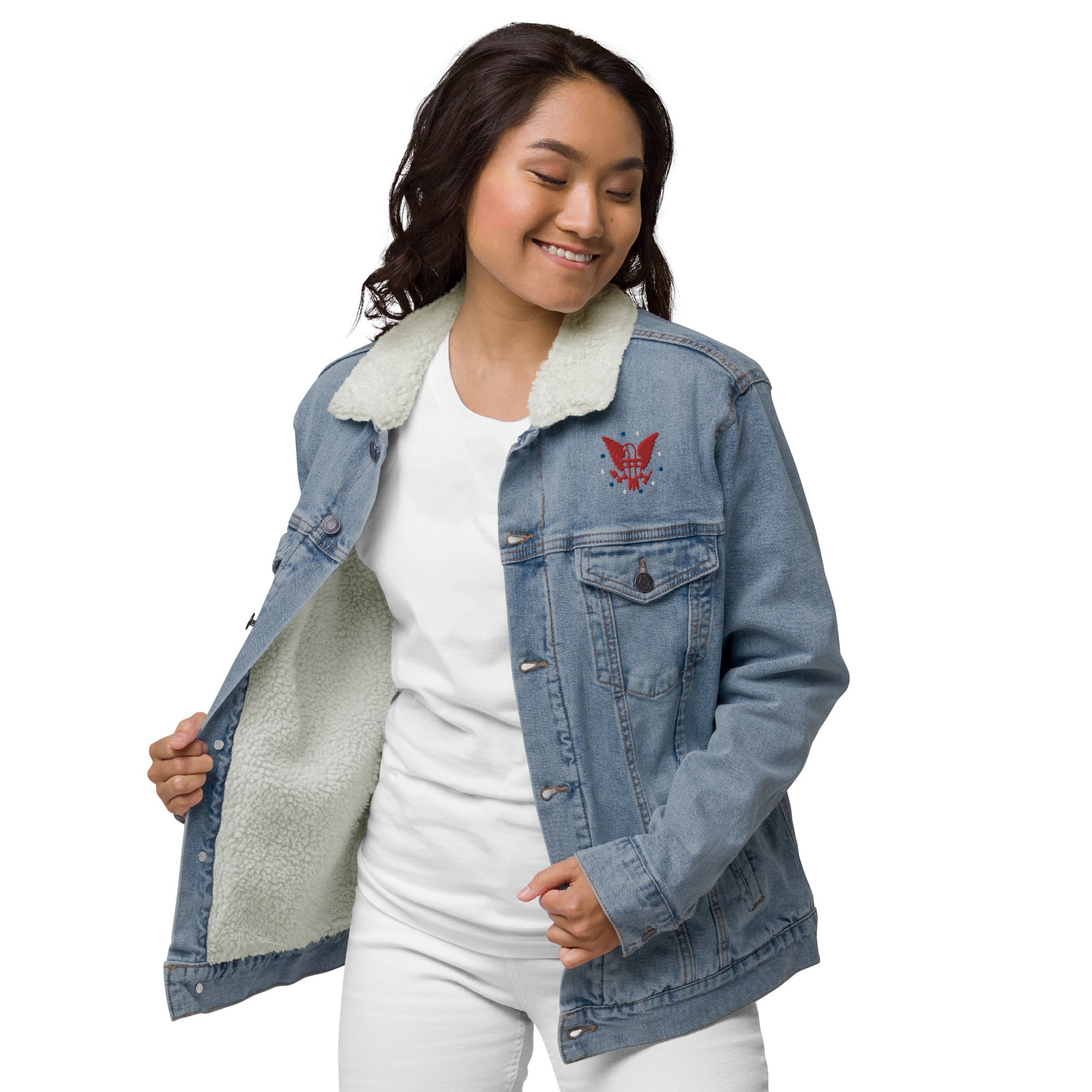 Flying Eagle Women's Denim Jacket - POD Sarto