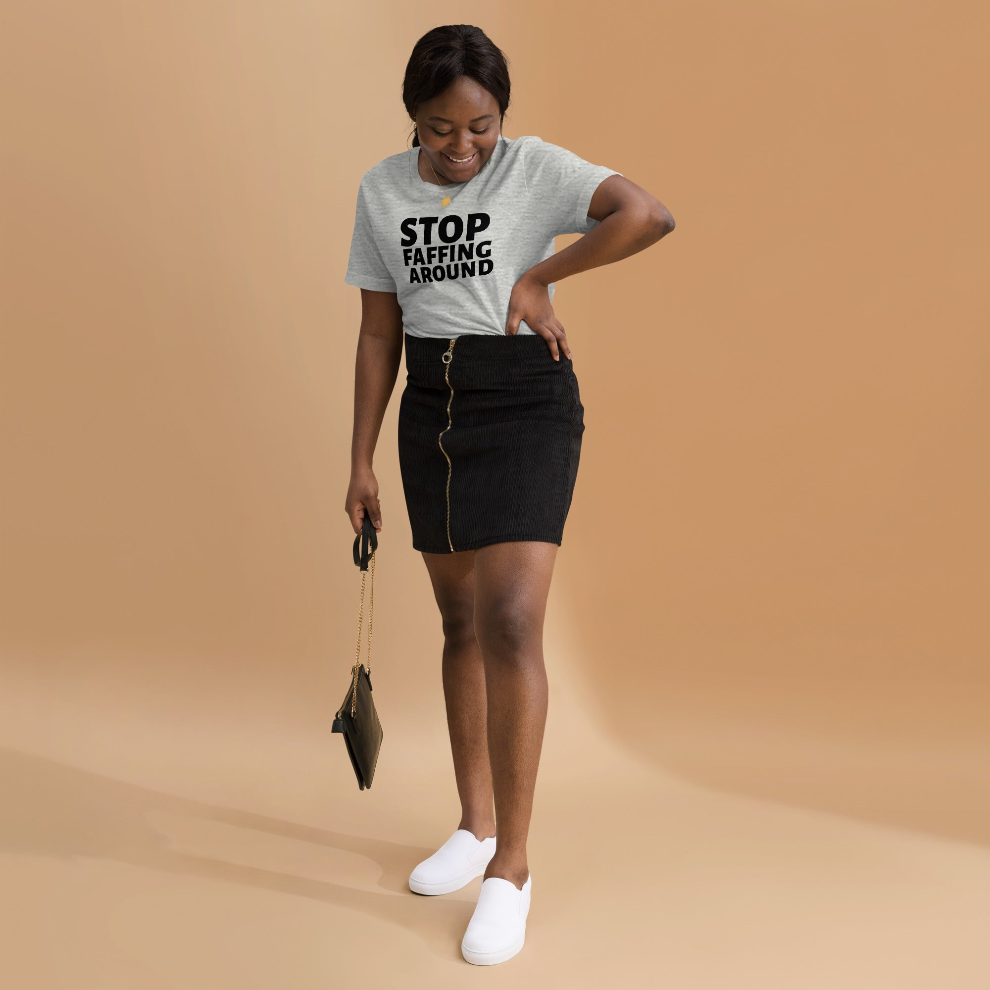 Stop Faffing Around T-shirt for Women Printful