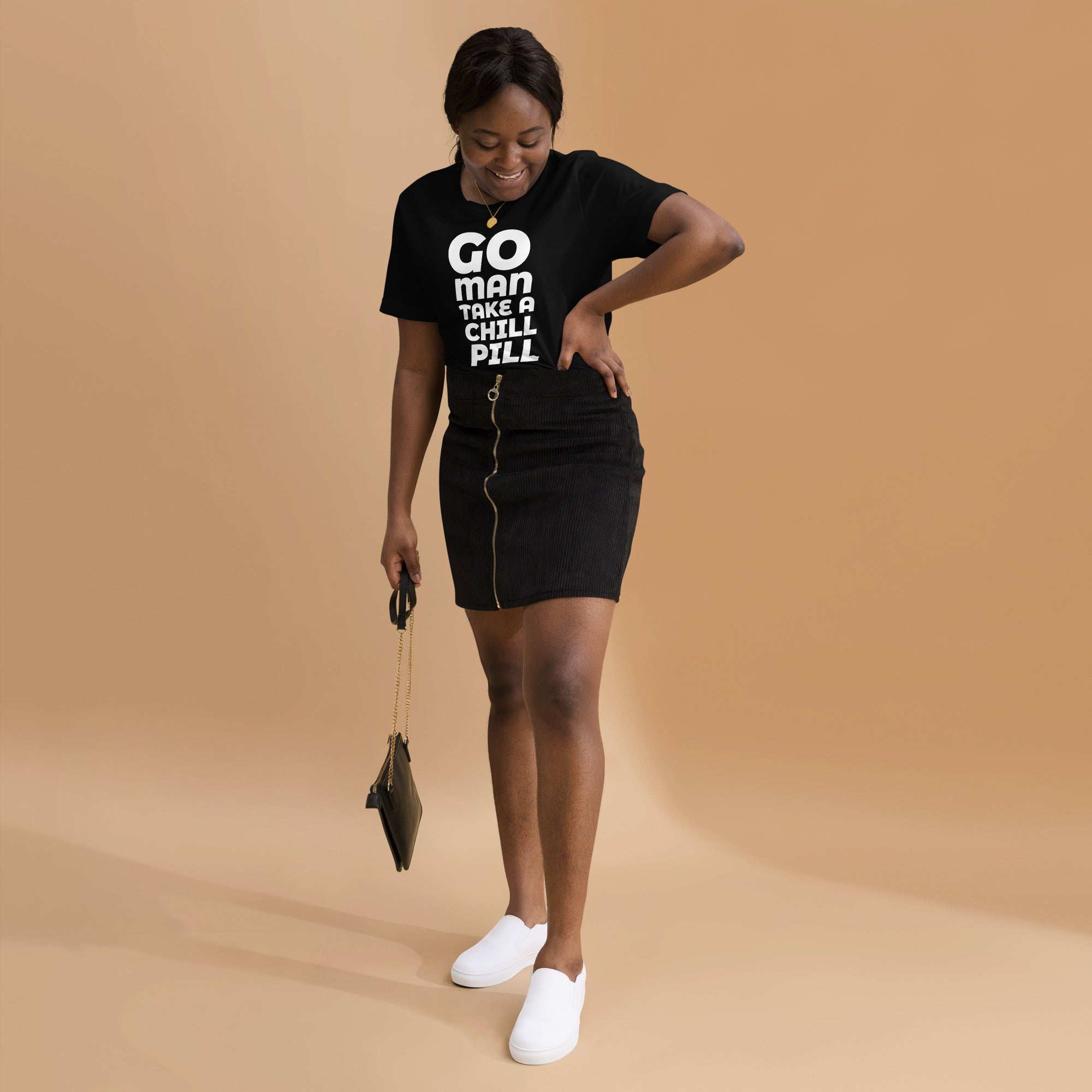 Go Man Take a Chill Pill T-shirt for Women Printful