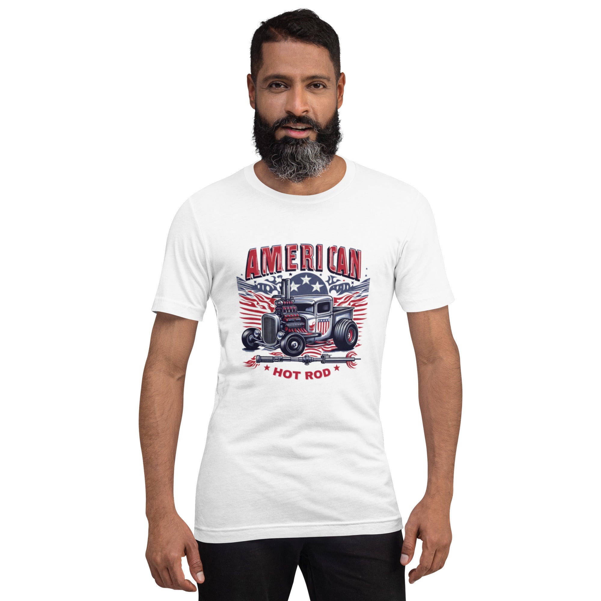 American Hot Rod Trucker T-shirt for Men | POD Sarto