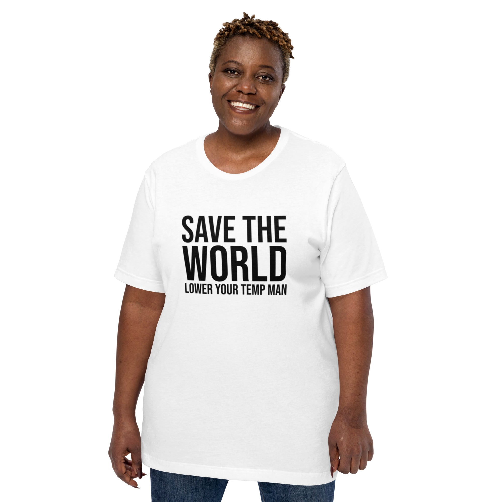 Save the World T-shirt for Women Printful