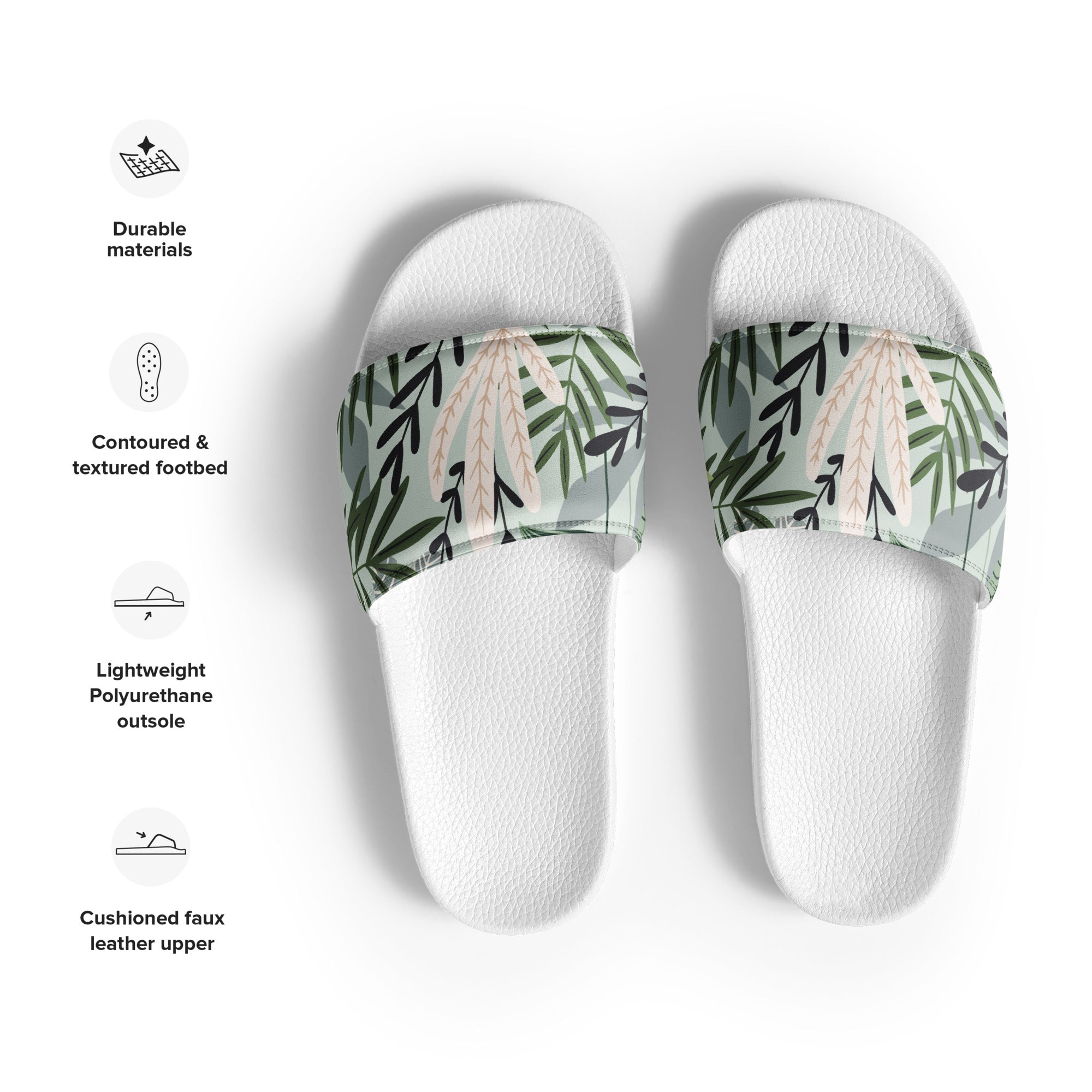 Leafy Glow Women's Slides - POD Sarto