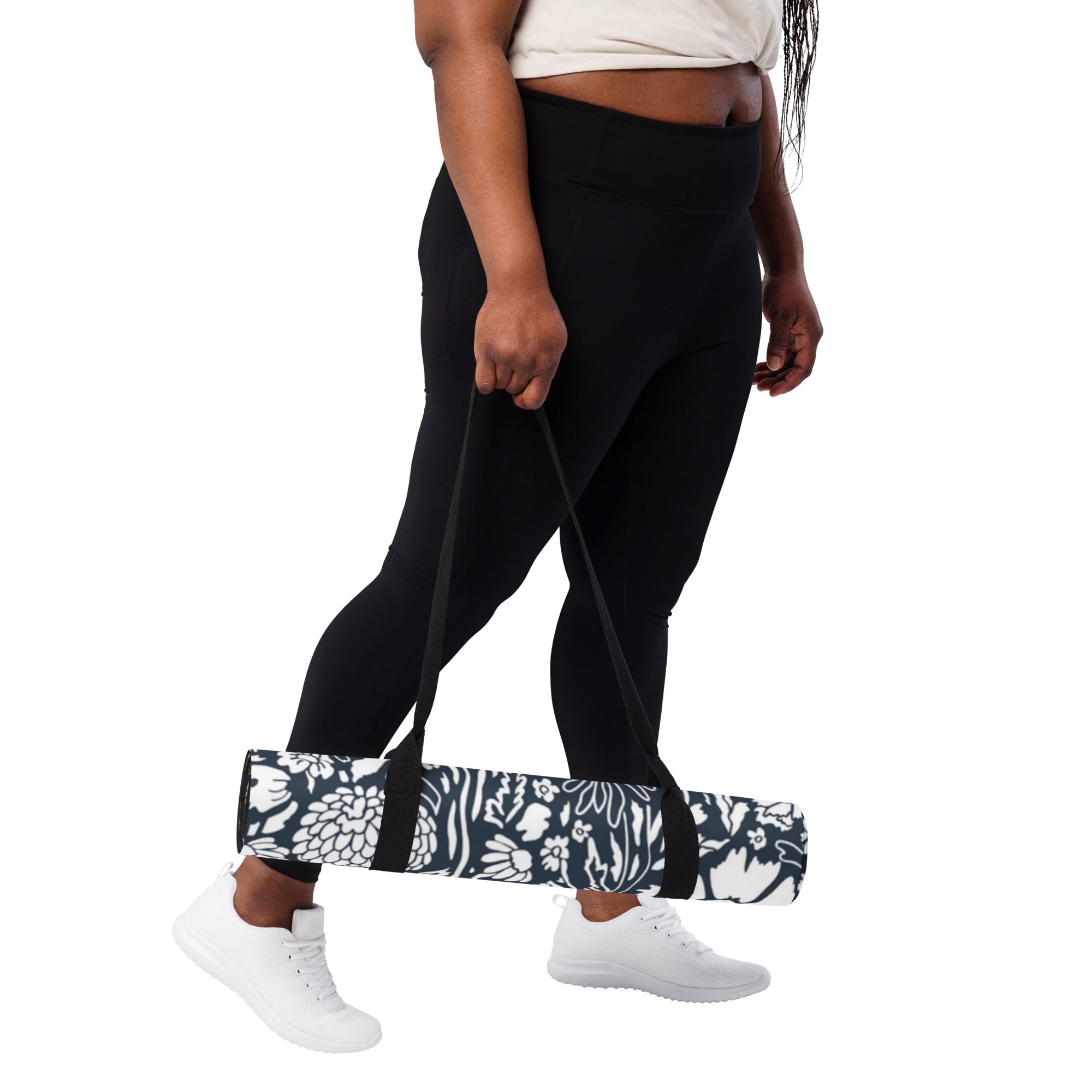 Monochrome Meadow Yoga Mat - POD SARTO