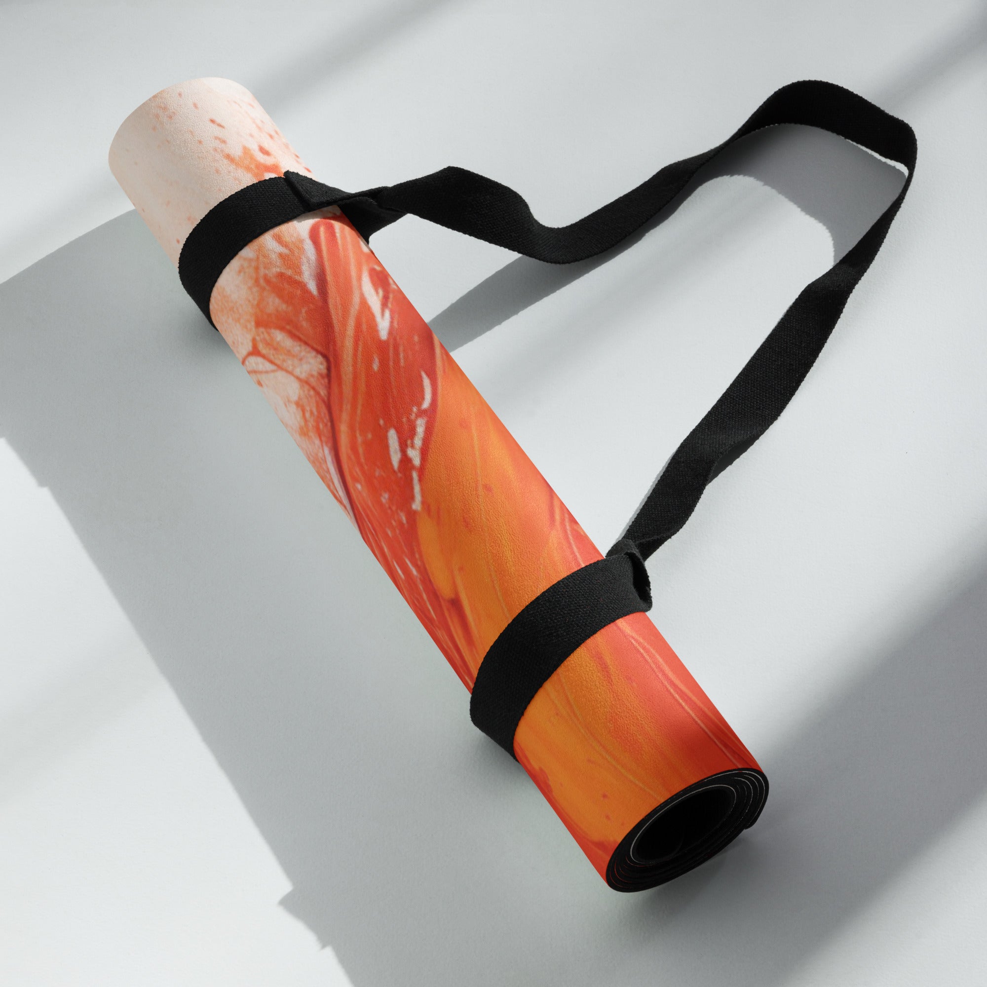 Vivid Tangerine Canvas Yoga Mat - POD Sarto