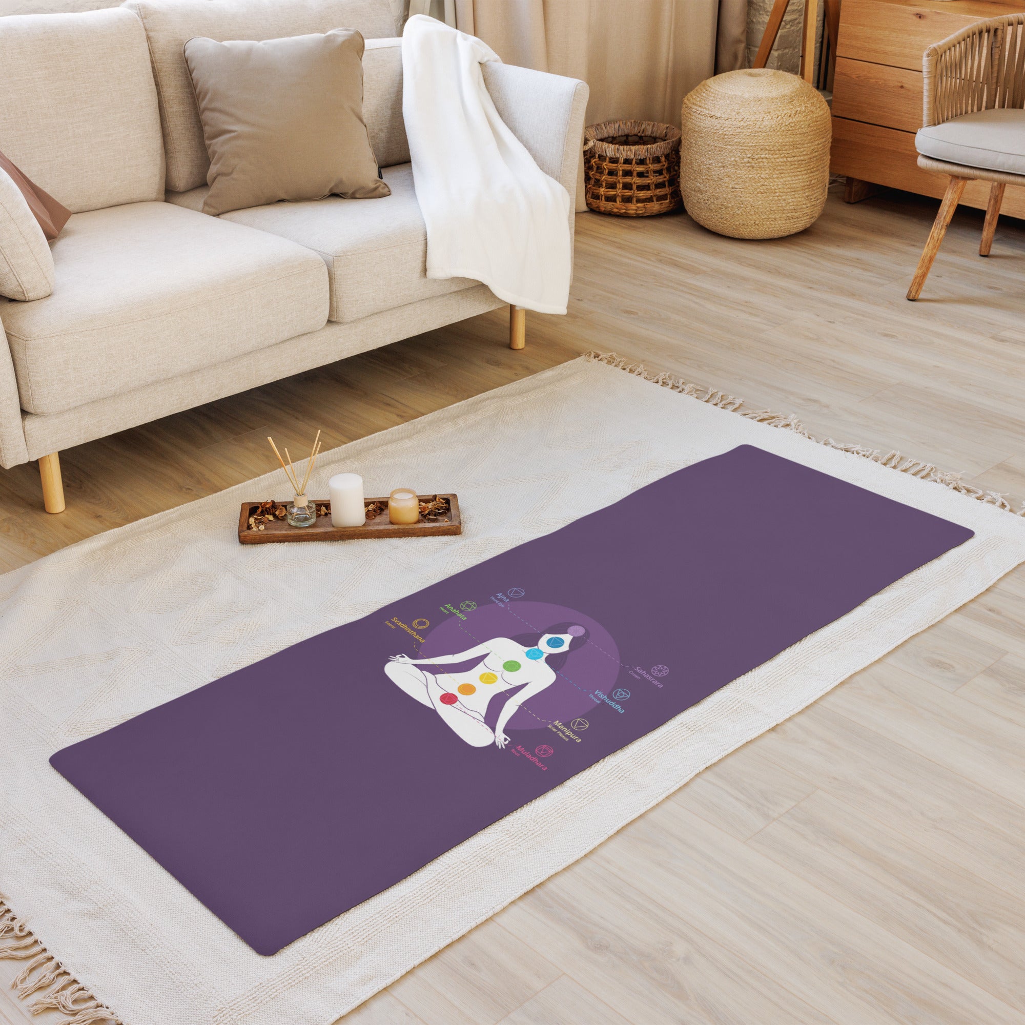 Mystic Purple Chakra Alignment Yoga Mat - POD Sarto