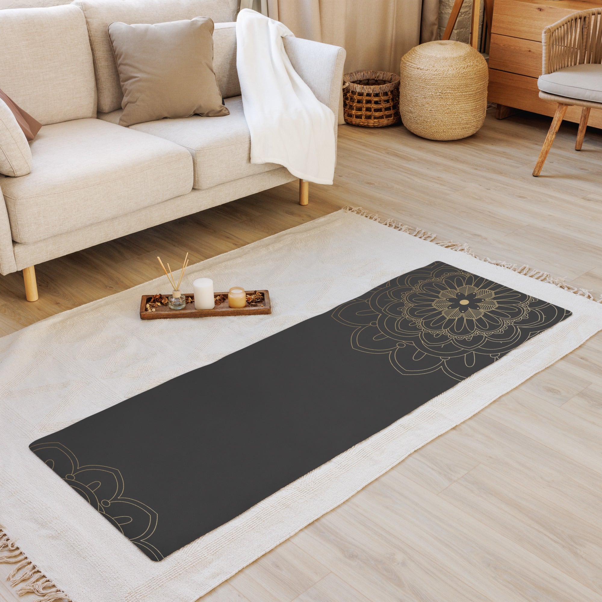 Celestial Gold Mandala Yoga Mat - POD SARTO