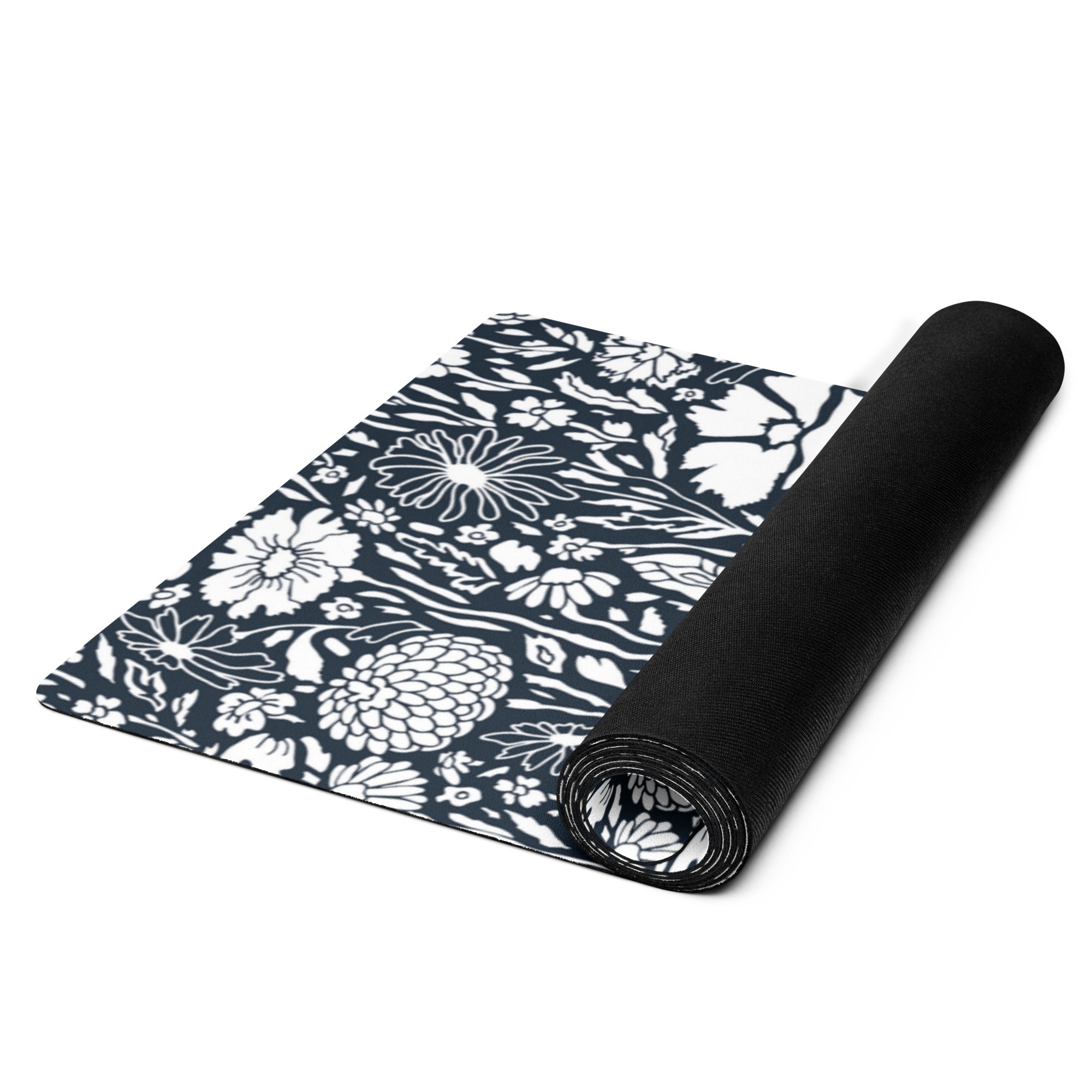 Monochrome Meadow Yoga Mat - POD SARTO